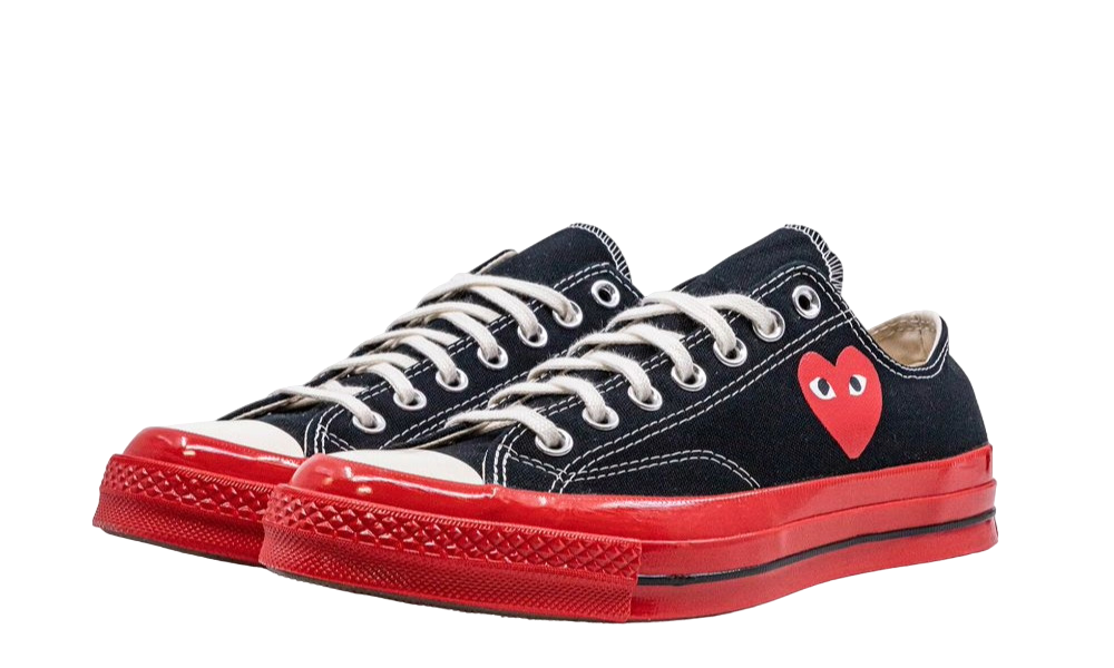 Converse Chuck Taylor All Star 70 OxComme des Garcons PLAY Black Red Midsole