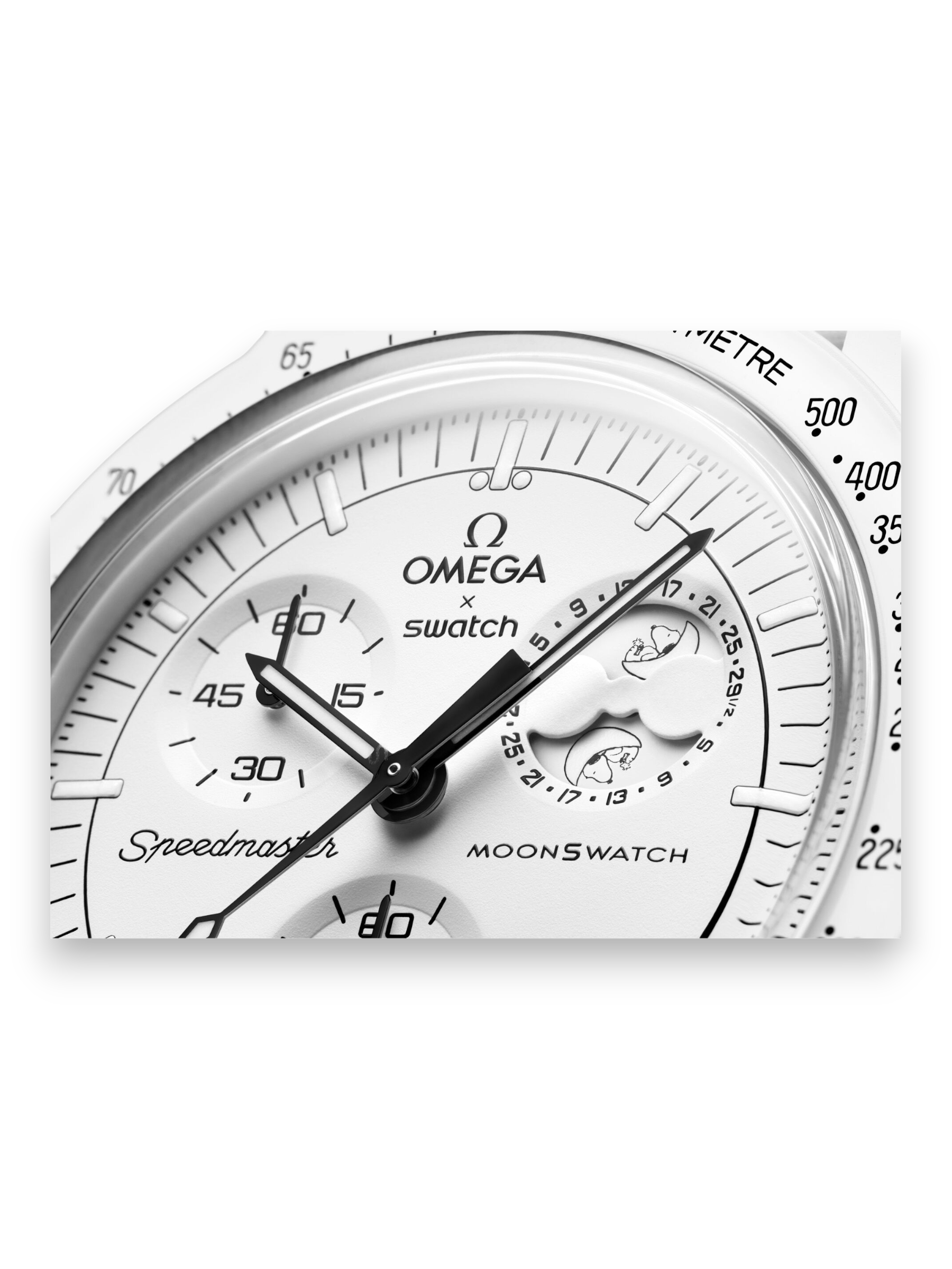 Omega x Swatch bioceramic moonswatch mission on Moonphase Snoopy Full Moon