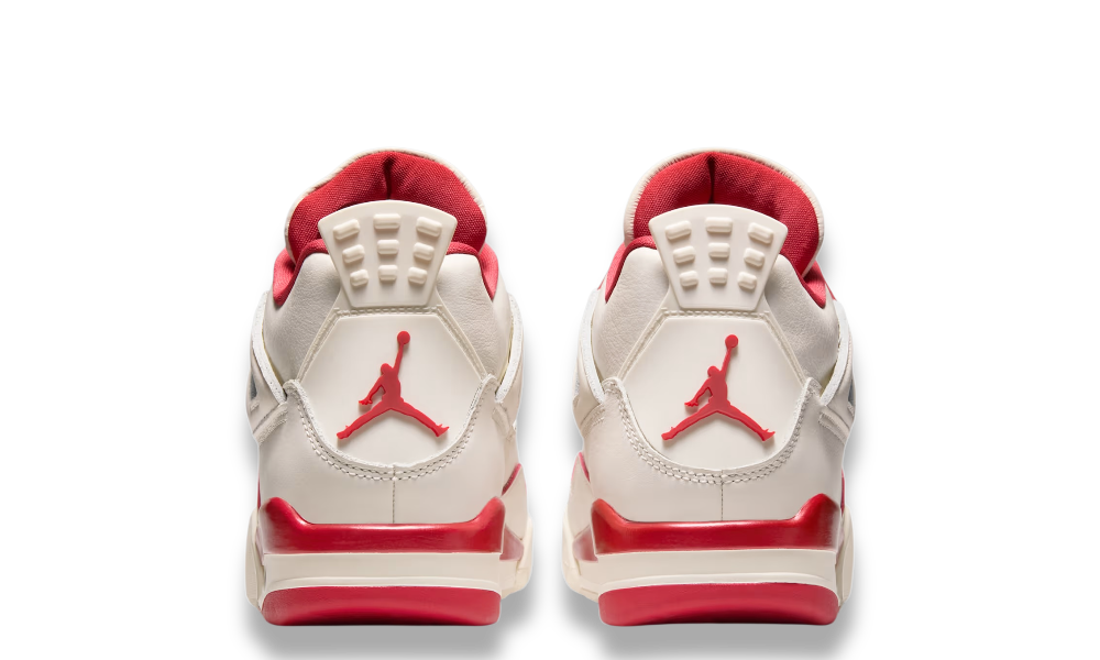Air Jordan 4 Retro Valentine Day Pale Ivory Sierra Red