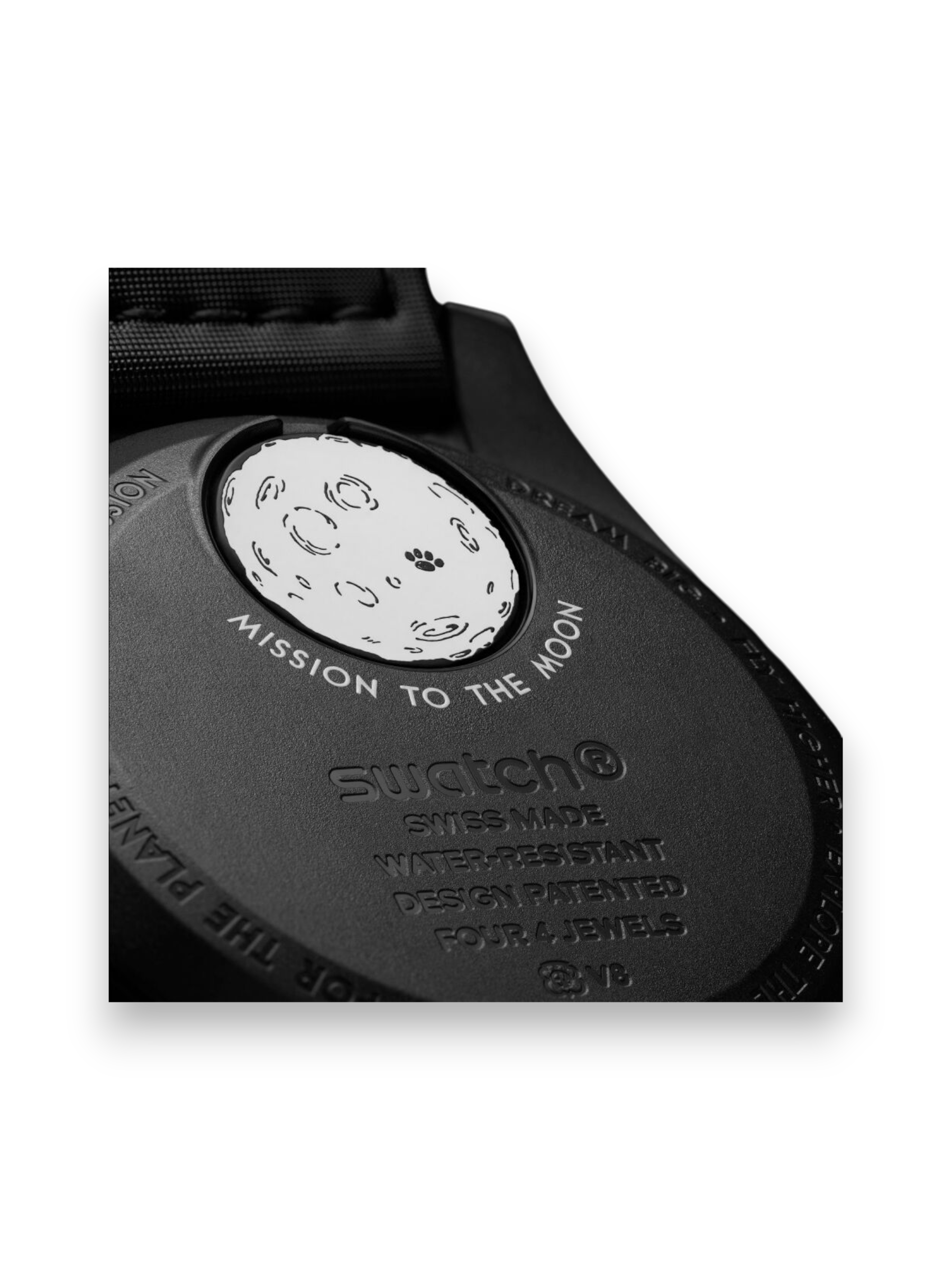 Omega x Swatch bioceramic moonswatch mission on Moonphase Snoopy New Moon