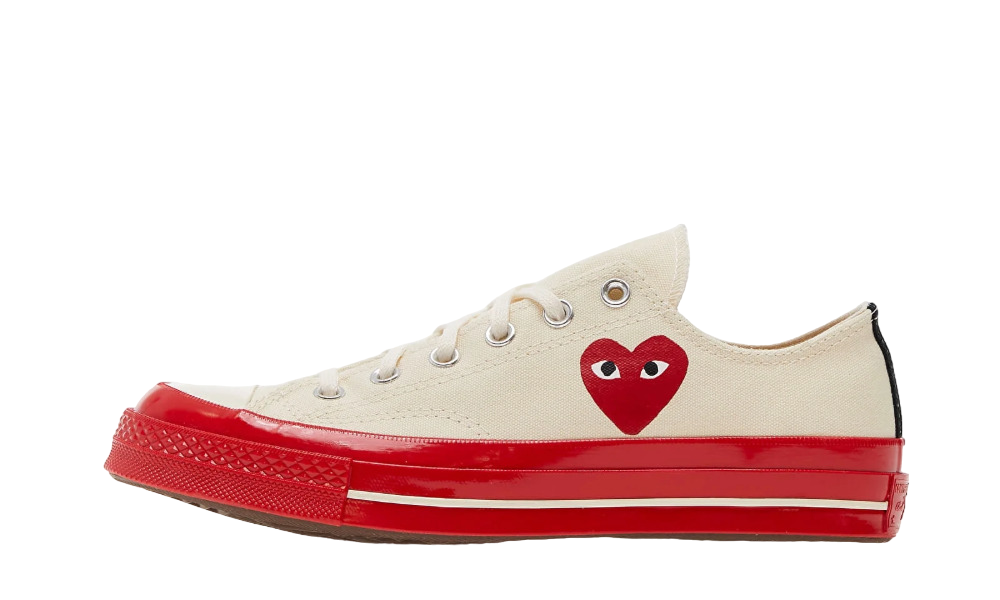 Converse Chuck Taylor All Star 70 OxComme des Garcons PLAY Egret Red Midsole