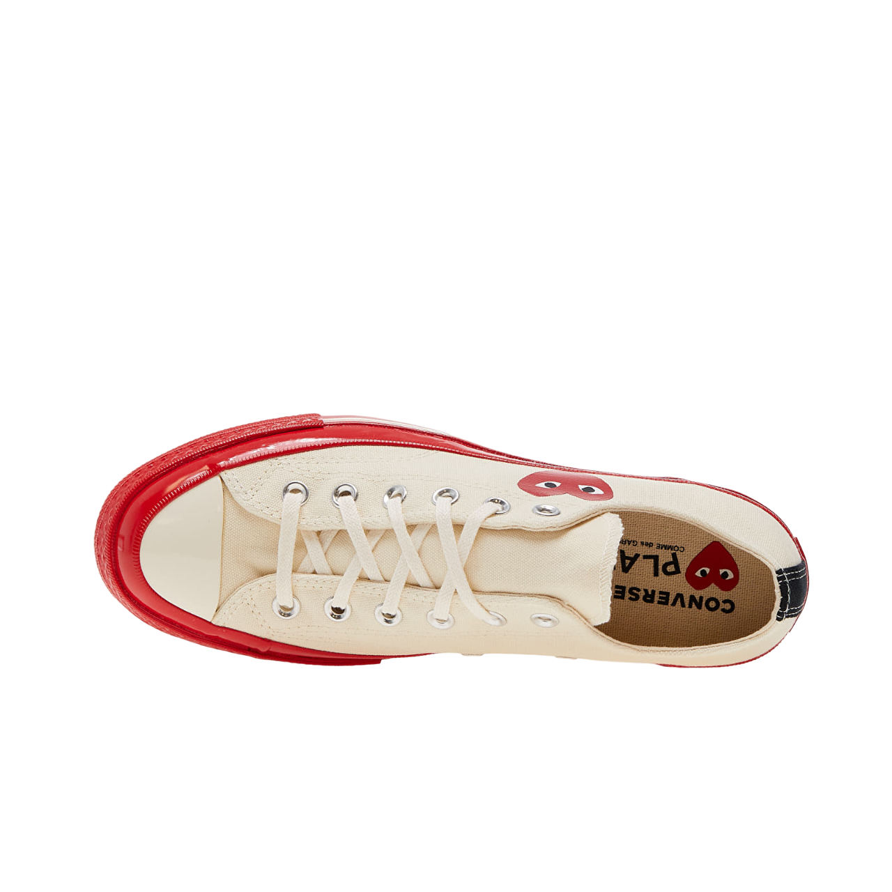 Converse Chuck Taylor All Star 70 OxComme des Garcons PLAY Egret Red Midsole
