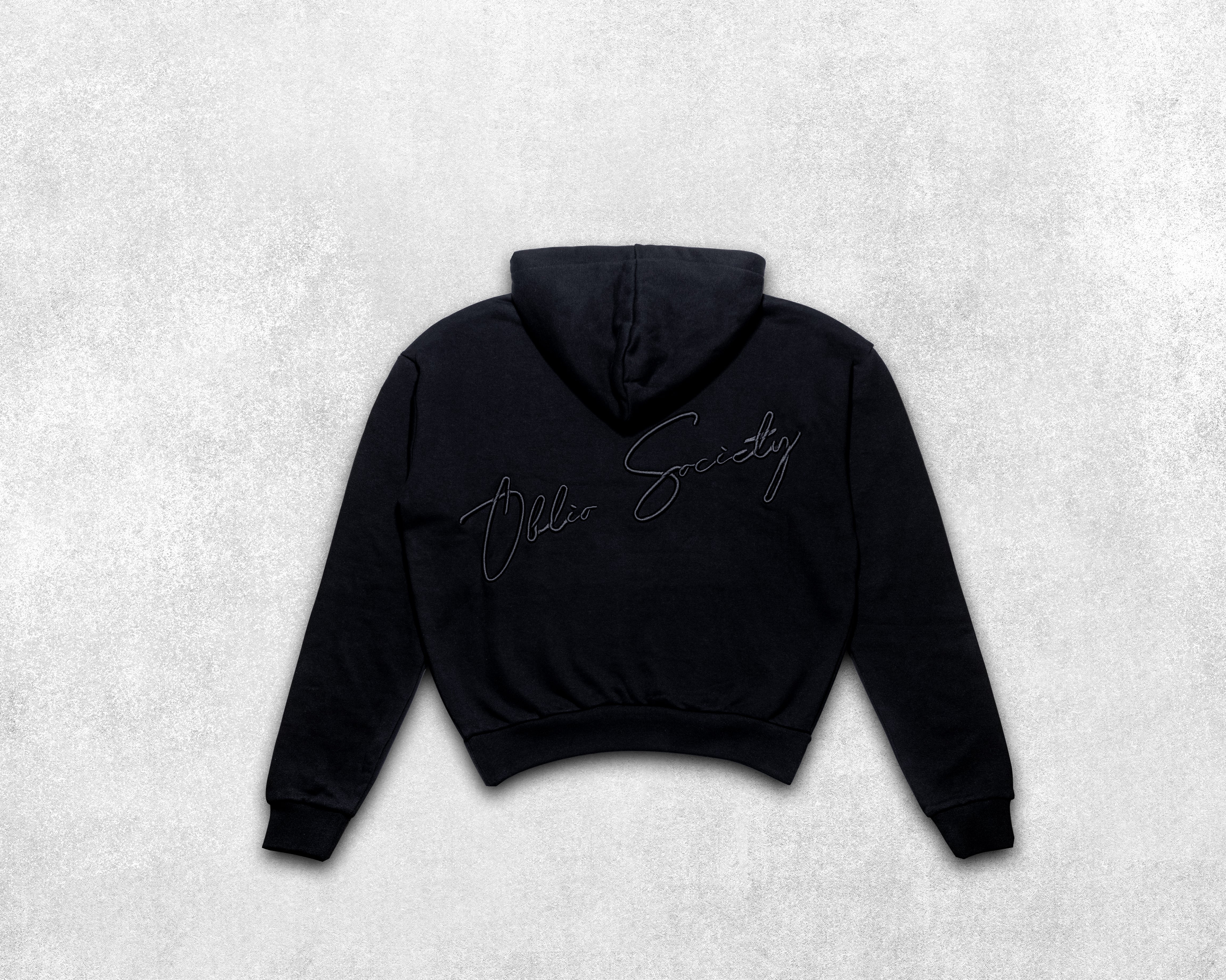 OBLIO Society Handwritten 3D Embroidery - Black