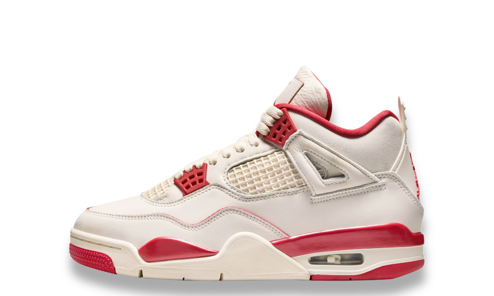 Air Jordan 4 Retro Valentine Day Pale Ivory Sierra Red