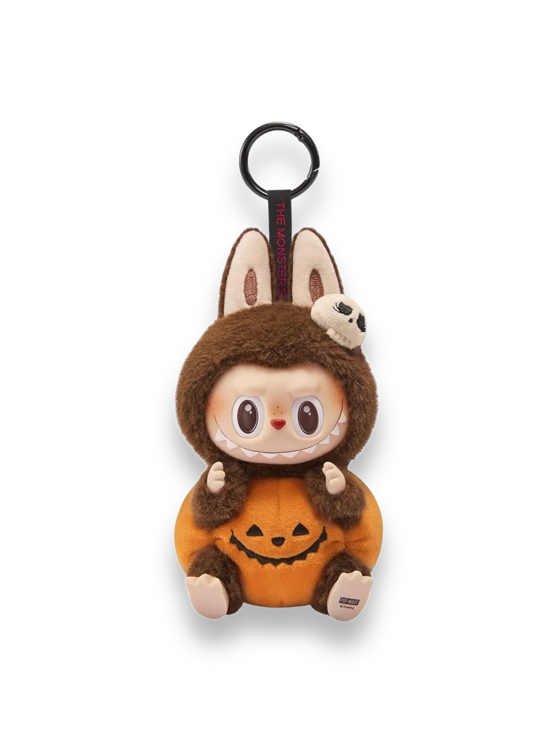 LABUBU HAPPY HALLOWEEN PARTY SERIES-SITTING PUMPKIN VINYL PLUSH PEDANT