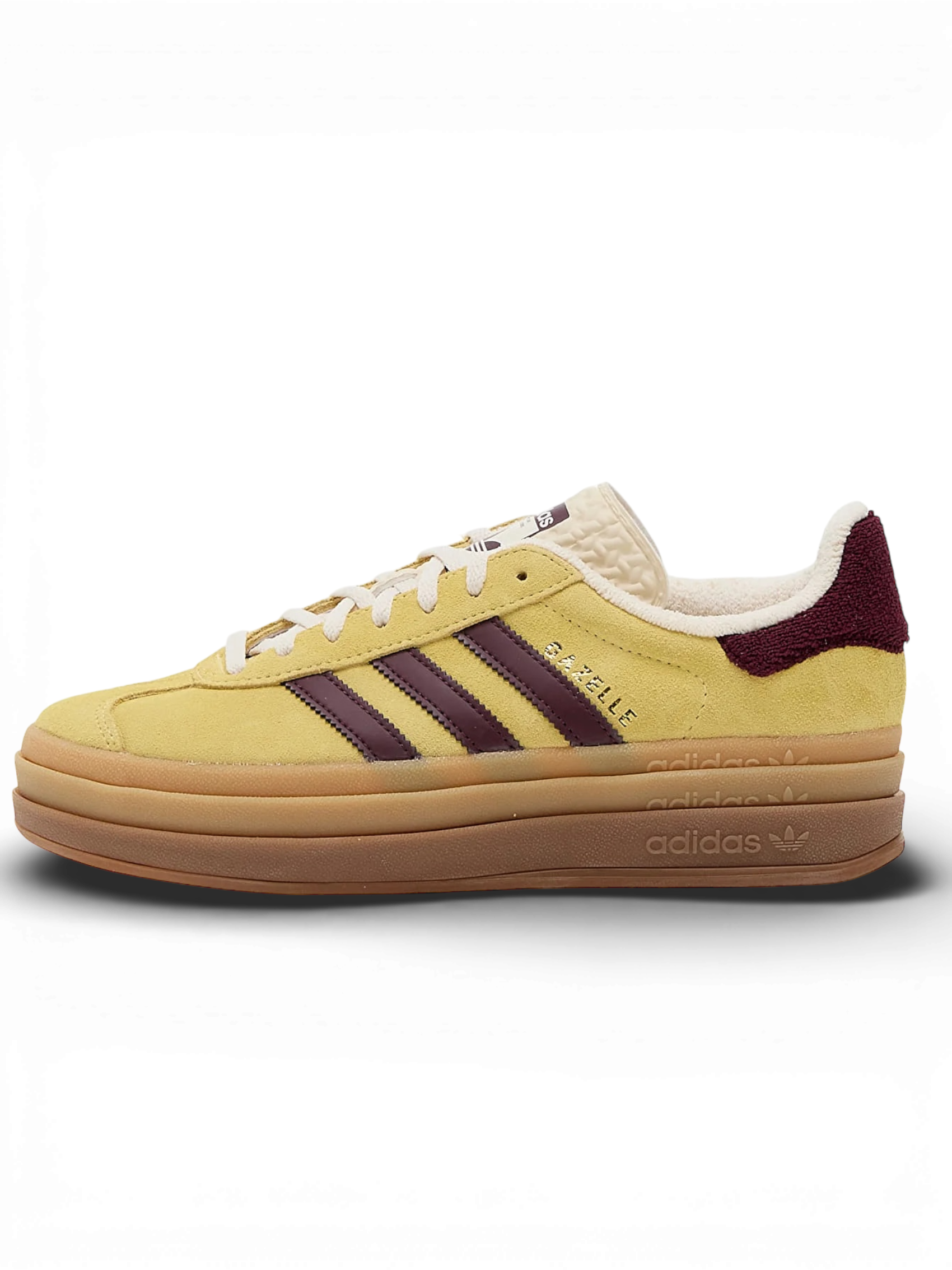 Adidas Gazelle Bold Almost Yellow Maroon