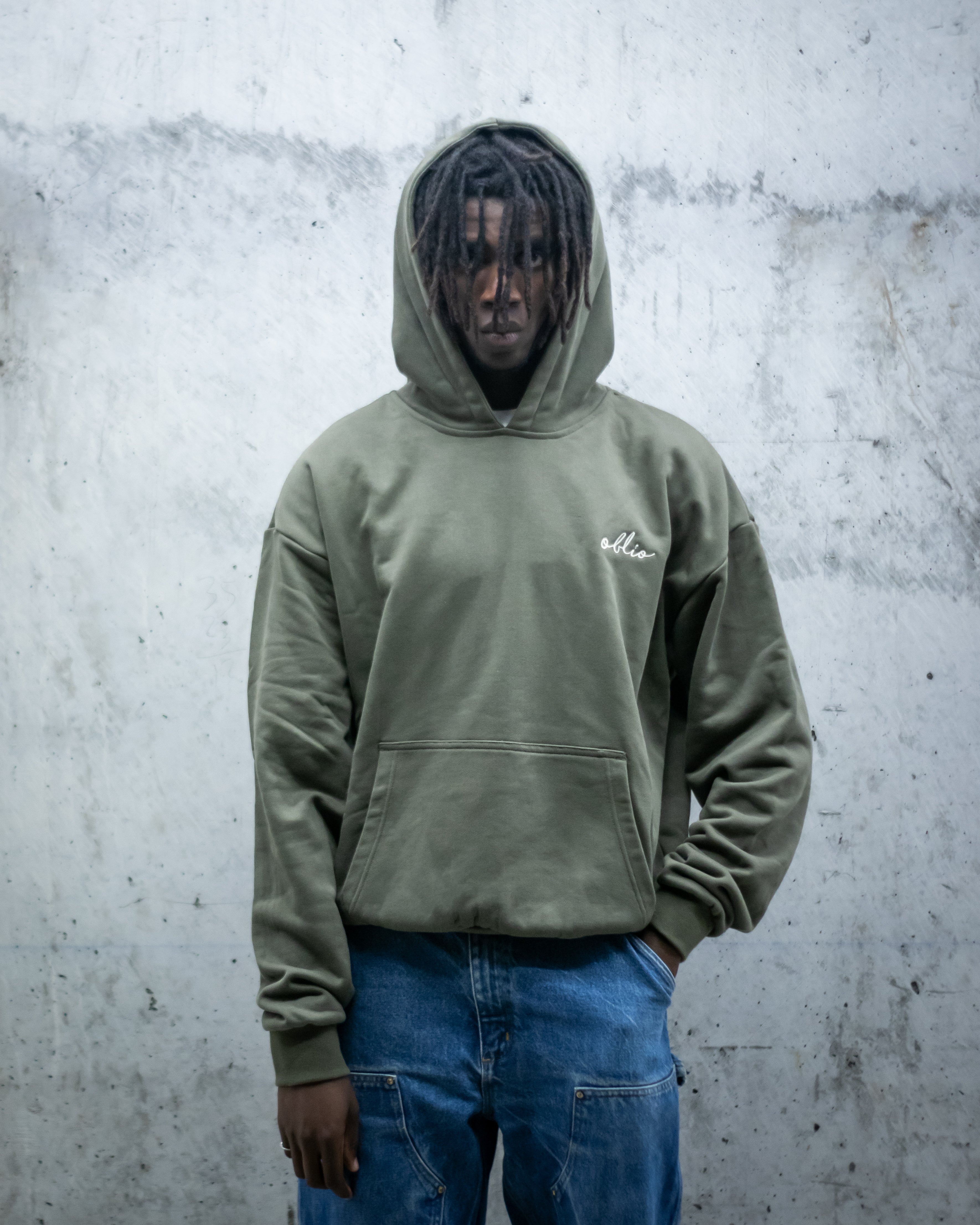 OBLIO Society Handwritten 3D Embroidery - Olive
