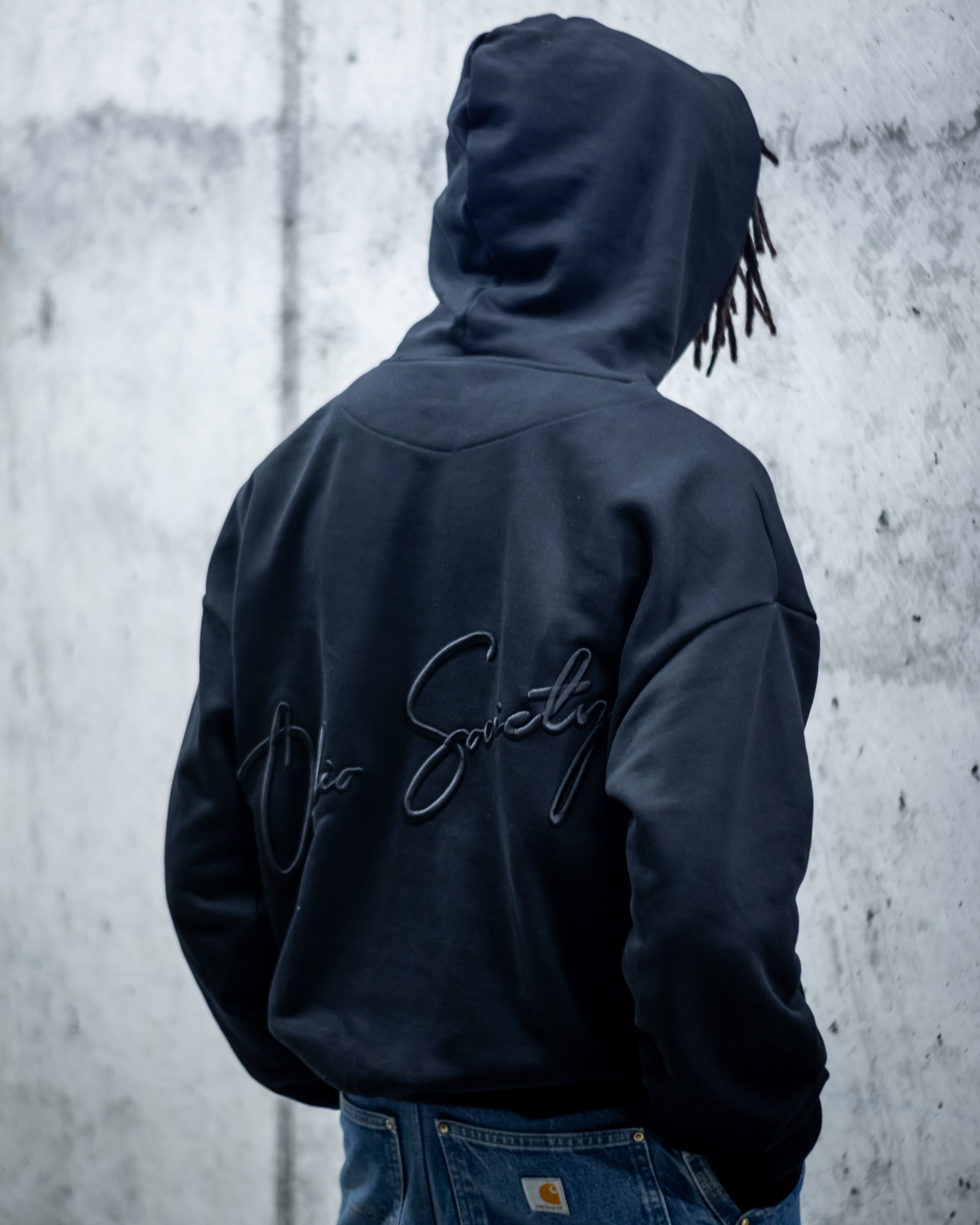 OBLIO Society Handwritten 3D Embroidery - Black