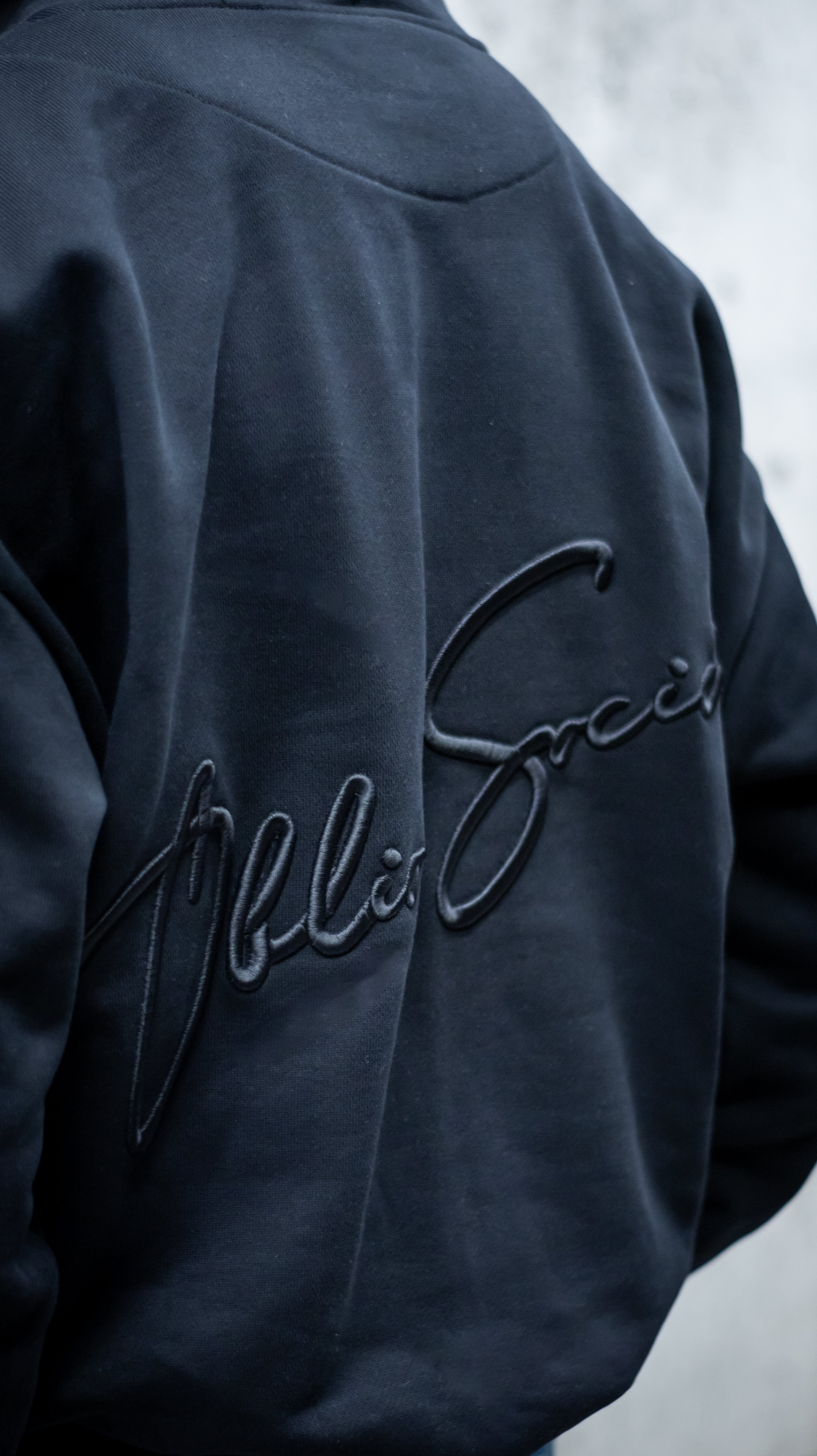OBLIO Society Handwritten 3D Embroidery - Black