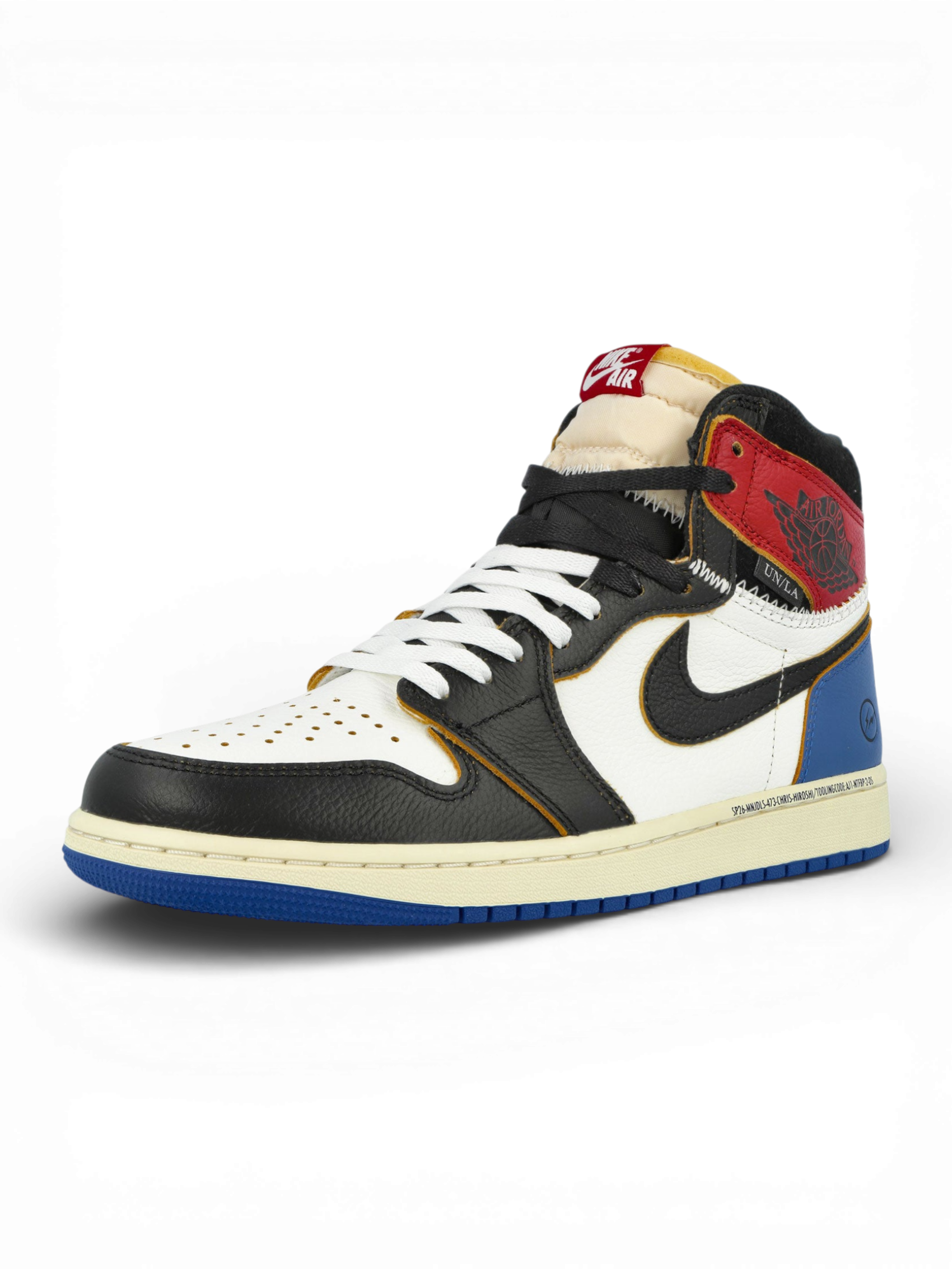 Jordan 1 Retro High OG SP Fragment x Union LA Varsity Red Sport Royal