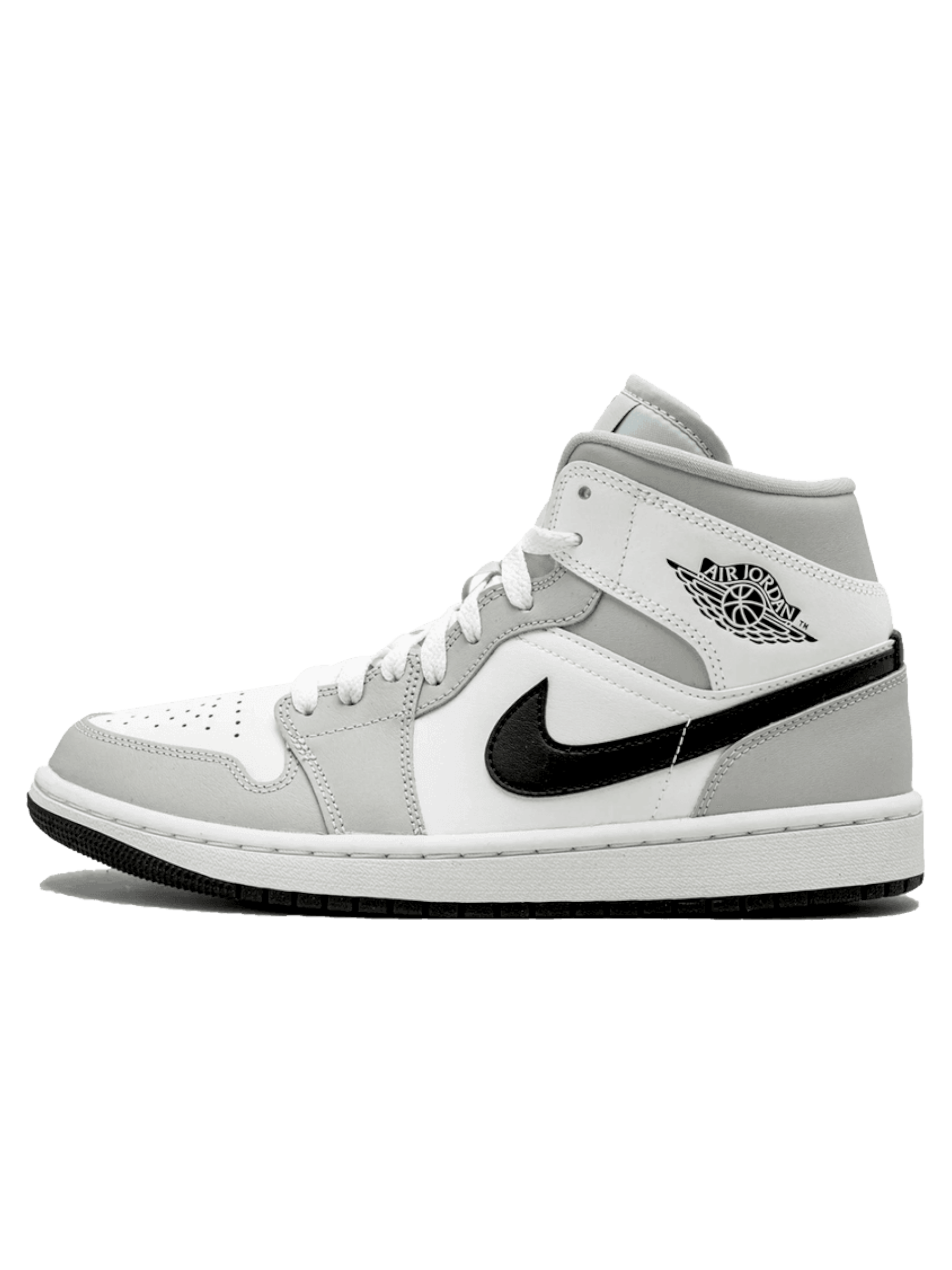 Jordan 1 Mid Light Smoke Grey Black (W)