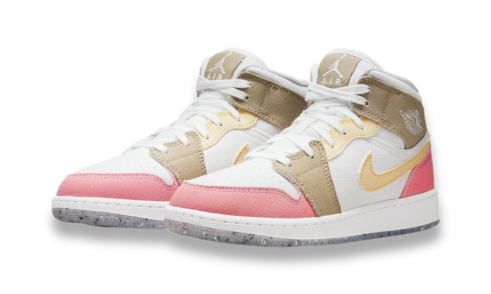 Jordan 1 Mid SE Pastel Vivid Green Grind (GS)