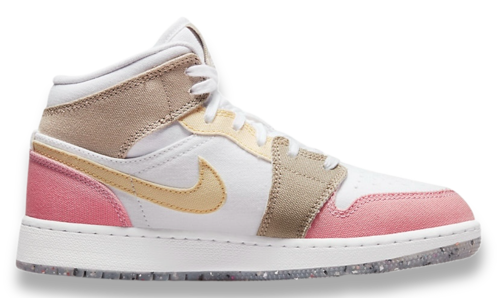 Jordan 1 Mid SE Pastel Vivid Green Grind (GS)