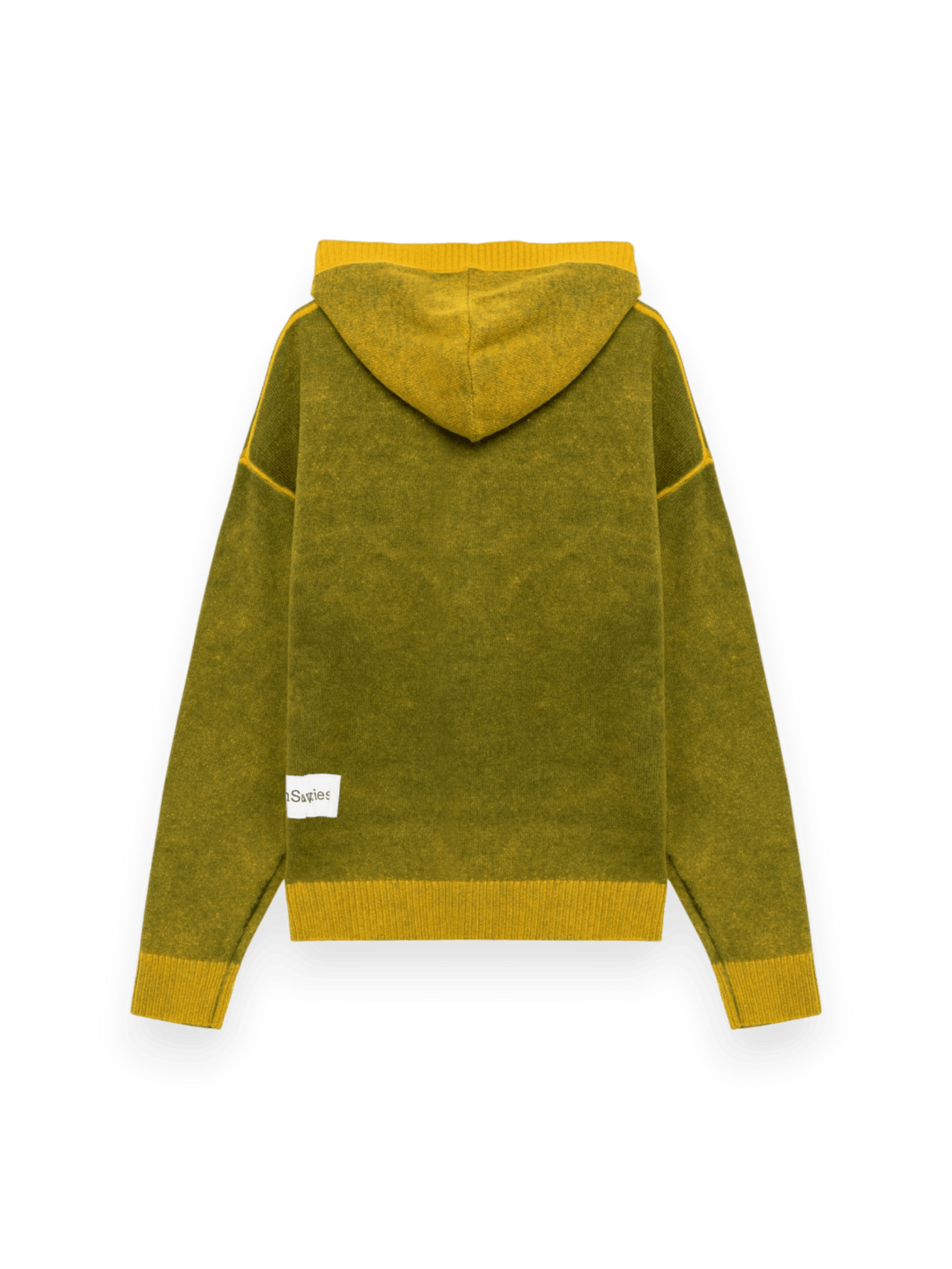 Amish Hood zip Unisex Wool Printed Mustard/Forest