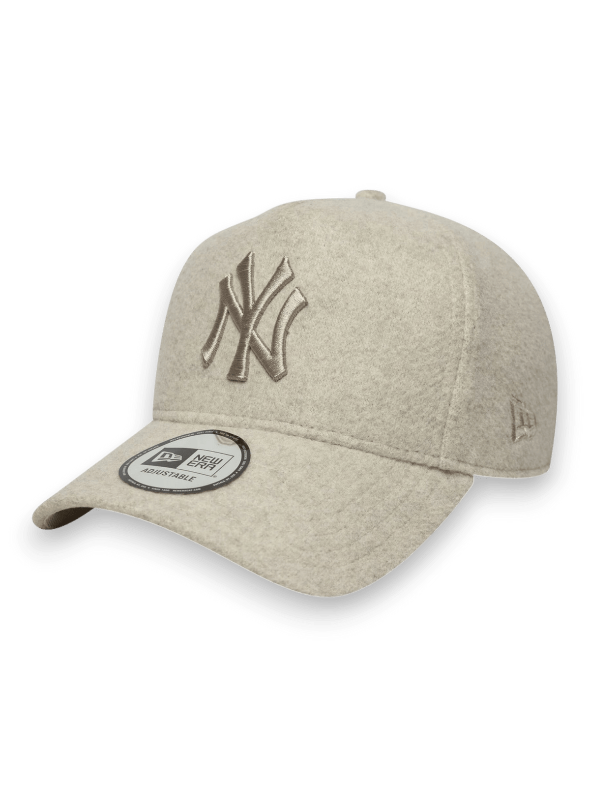 New Era New York Yankees MLB Melton Wool Cream 9FORTY E-Frame Adjustable Cap