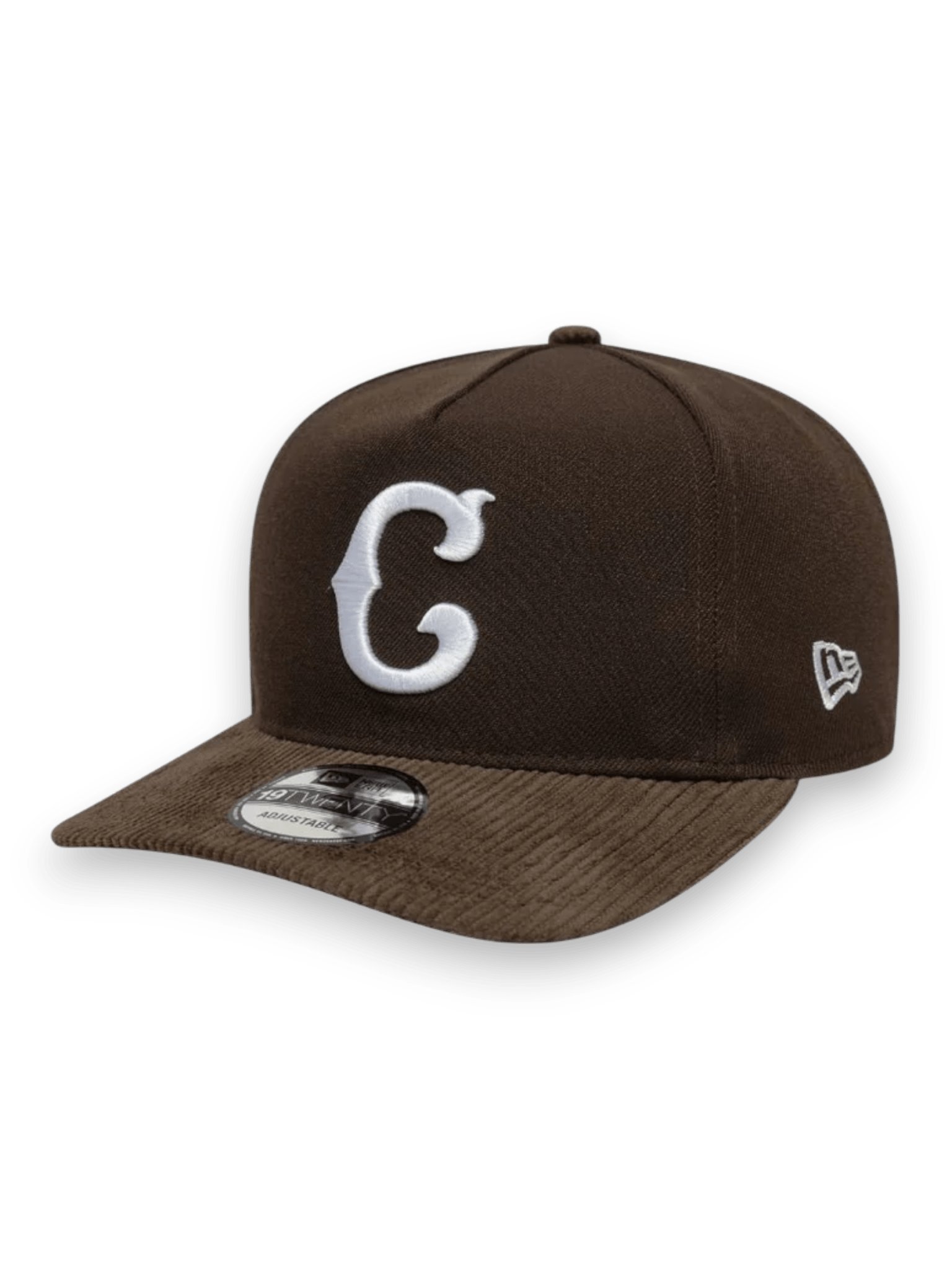 NEW ERA CHICAGO CUBS MLB COOPERSTOWN CORD DARK BROWN 19TWENTY ADJUSTABLE CAP