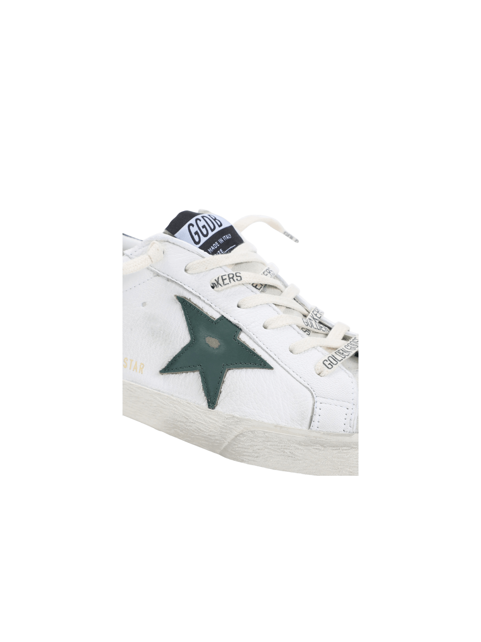 Golden Goose Super-Star White Forest Green Crocodile