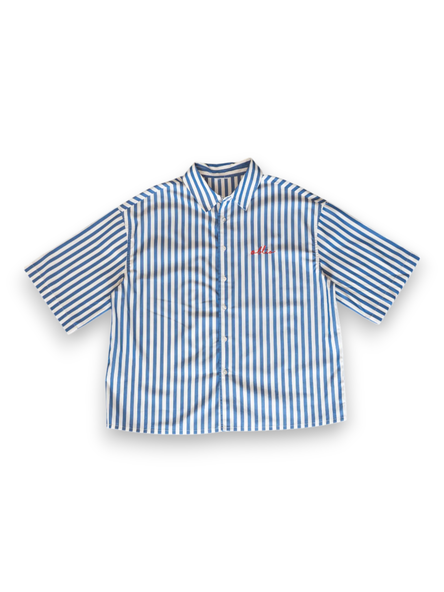 Estate al Forte blue & white stripes Short Sleeve Shirt