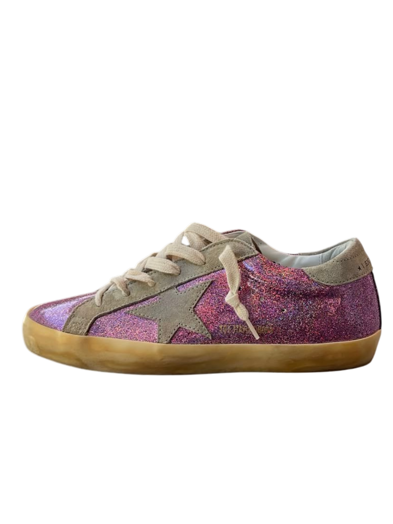 Golden Goose Super-Star Private Edt Glitter Toe Suede Tongue And Star Suede Heel