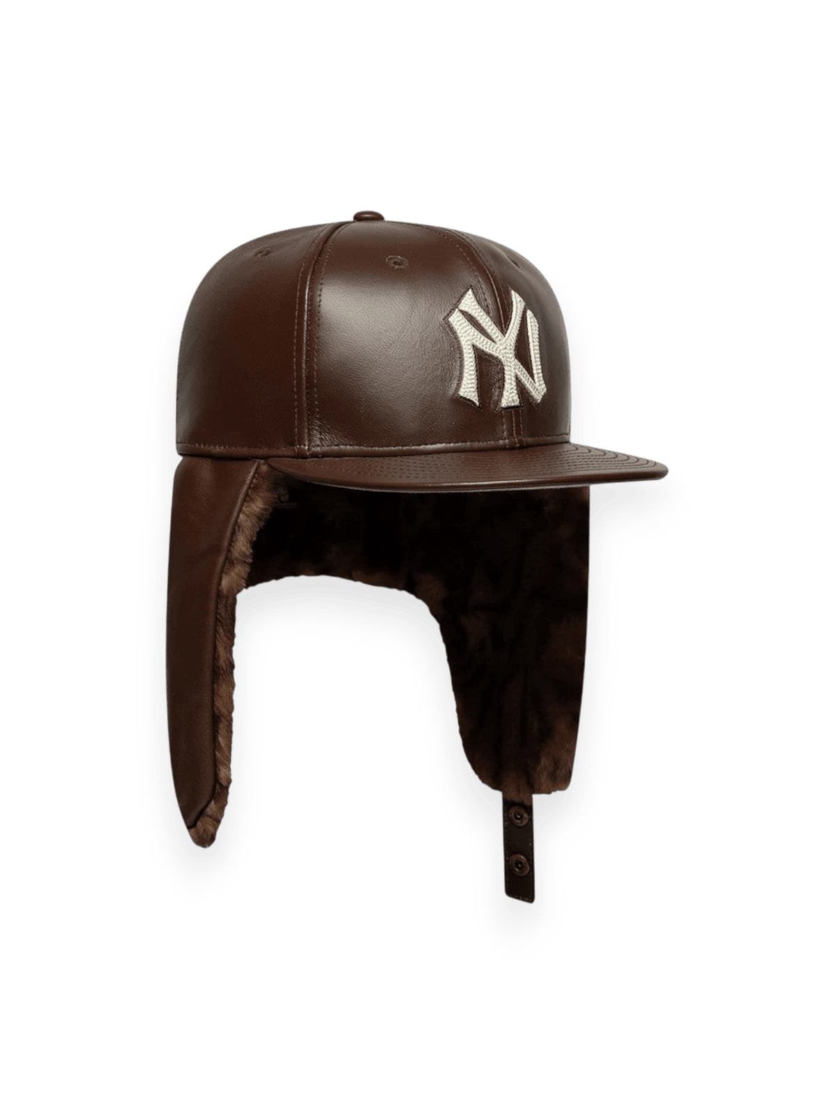 New Era Cap 59FIFTY Fitted Dogear New York Yankees MLB Leather Brown