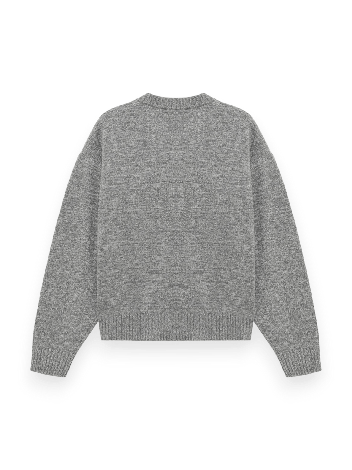 Amish Crew Neck Sweater With Logo Grey
