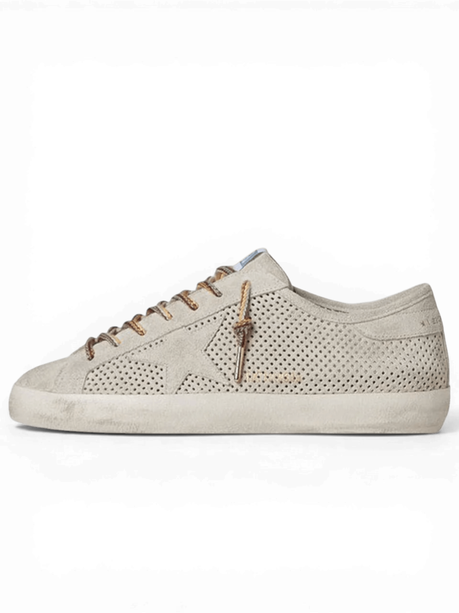 Golden Goose Super-Star Forated Suede Grey