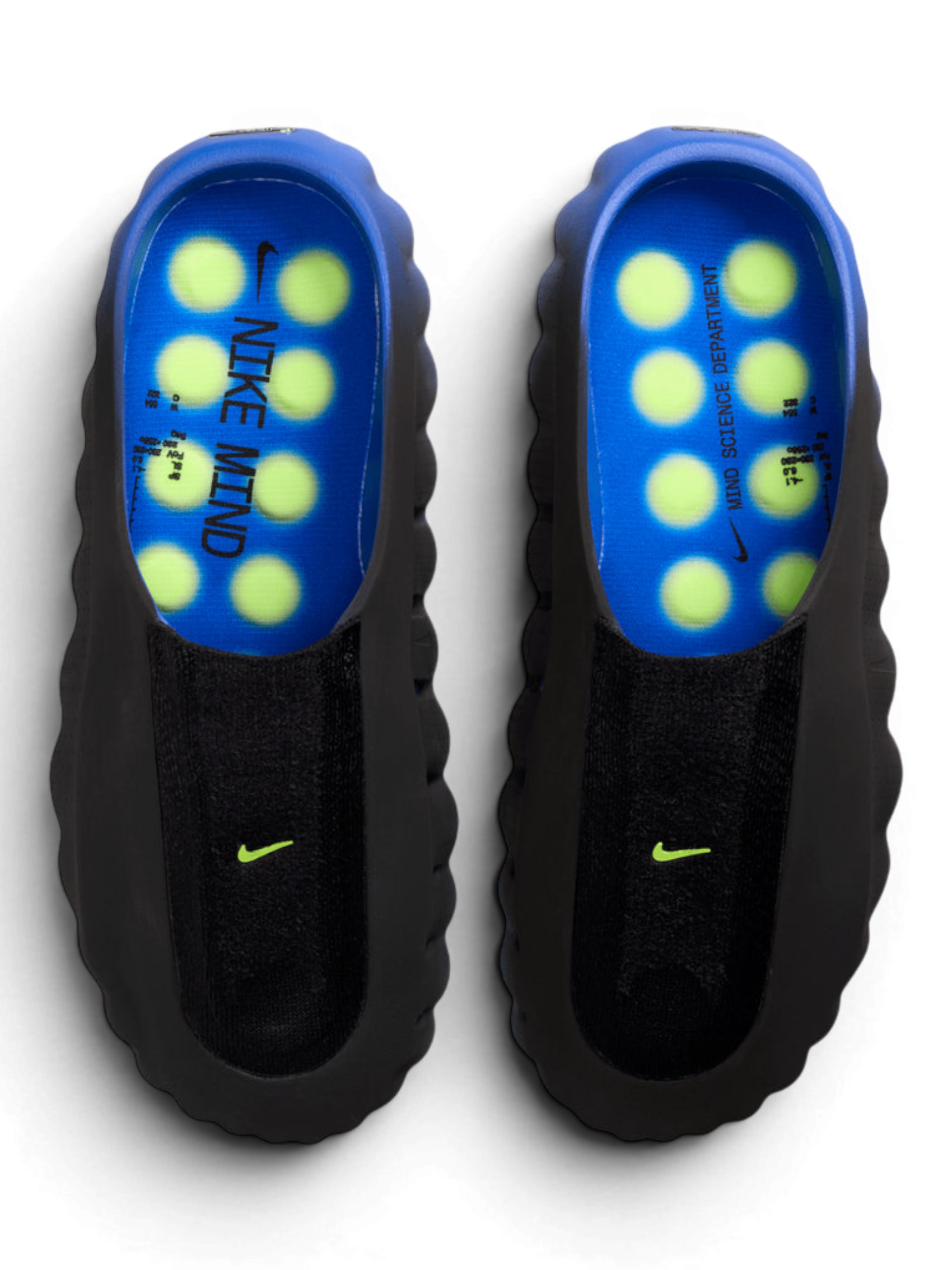 Nike Mind 001 Flyknit Slide Hyper Royal Black