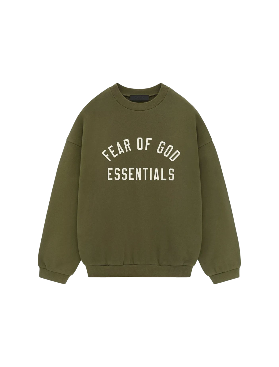 Fear of God Essentials Fleece Crewneck Military