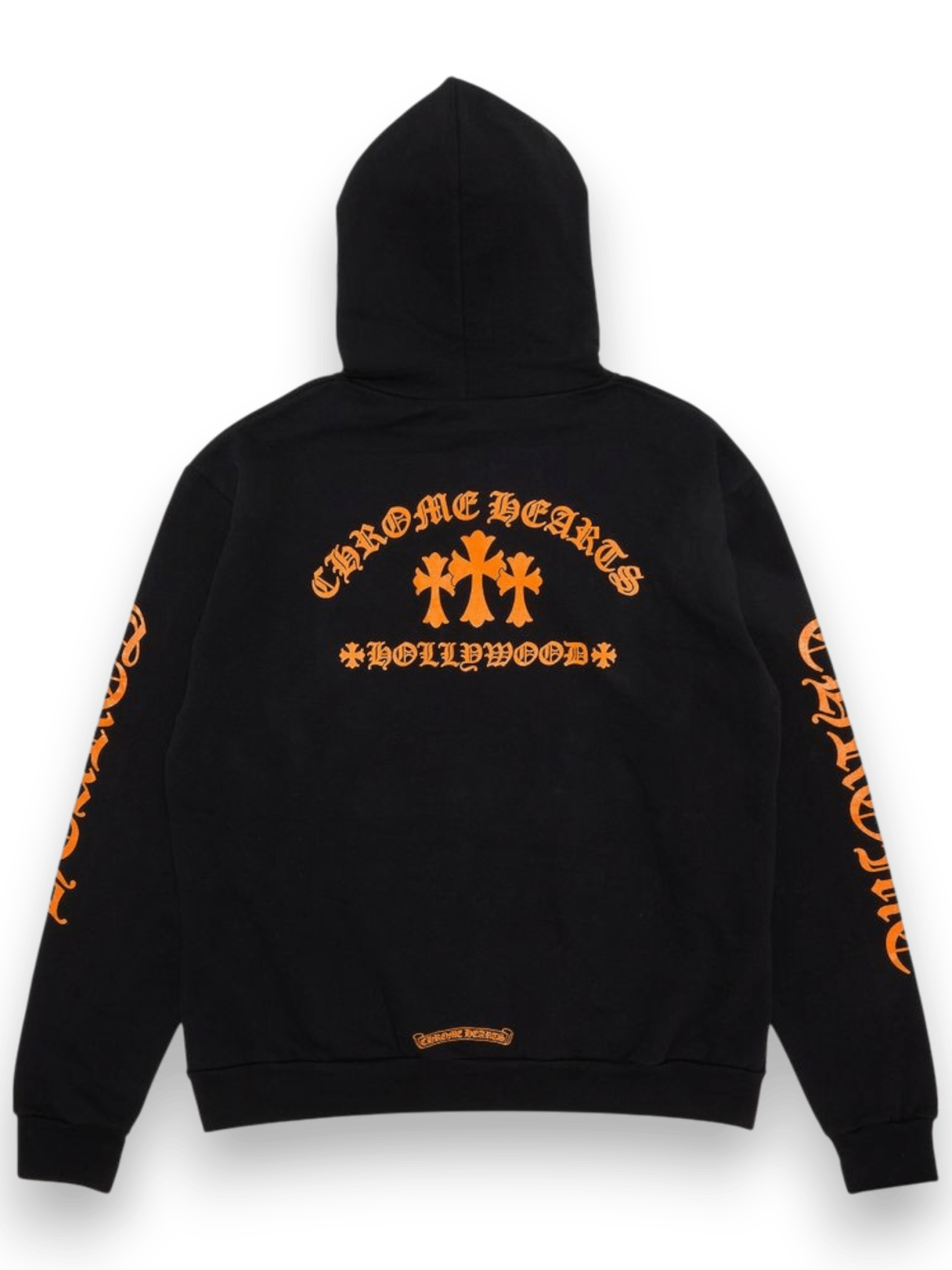 Chrome Hearts Triple Cross Hoodie black orange