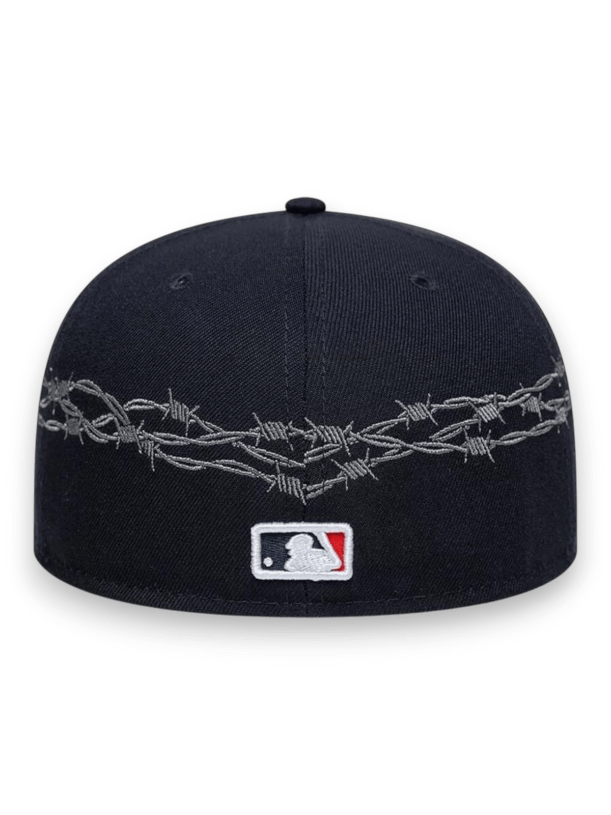 New Era Flat Brim 59FIFTY Icon New York Yankees MLB Navy Blue Fitted Cap