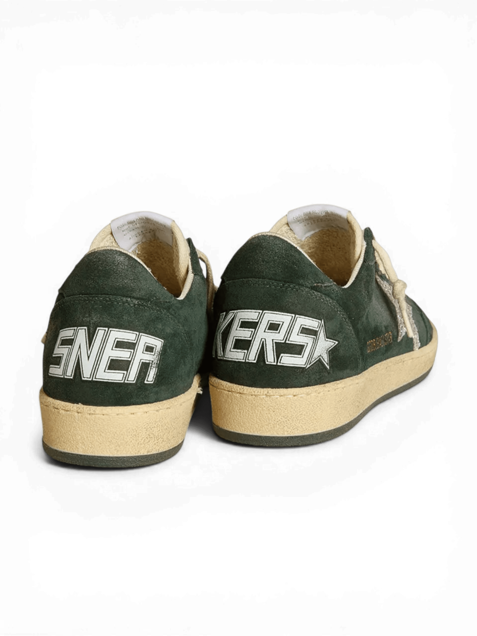 Golden Goose Ball-Star Suede Forest Glitter Star