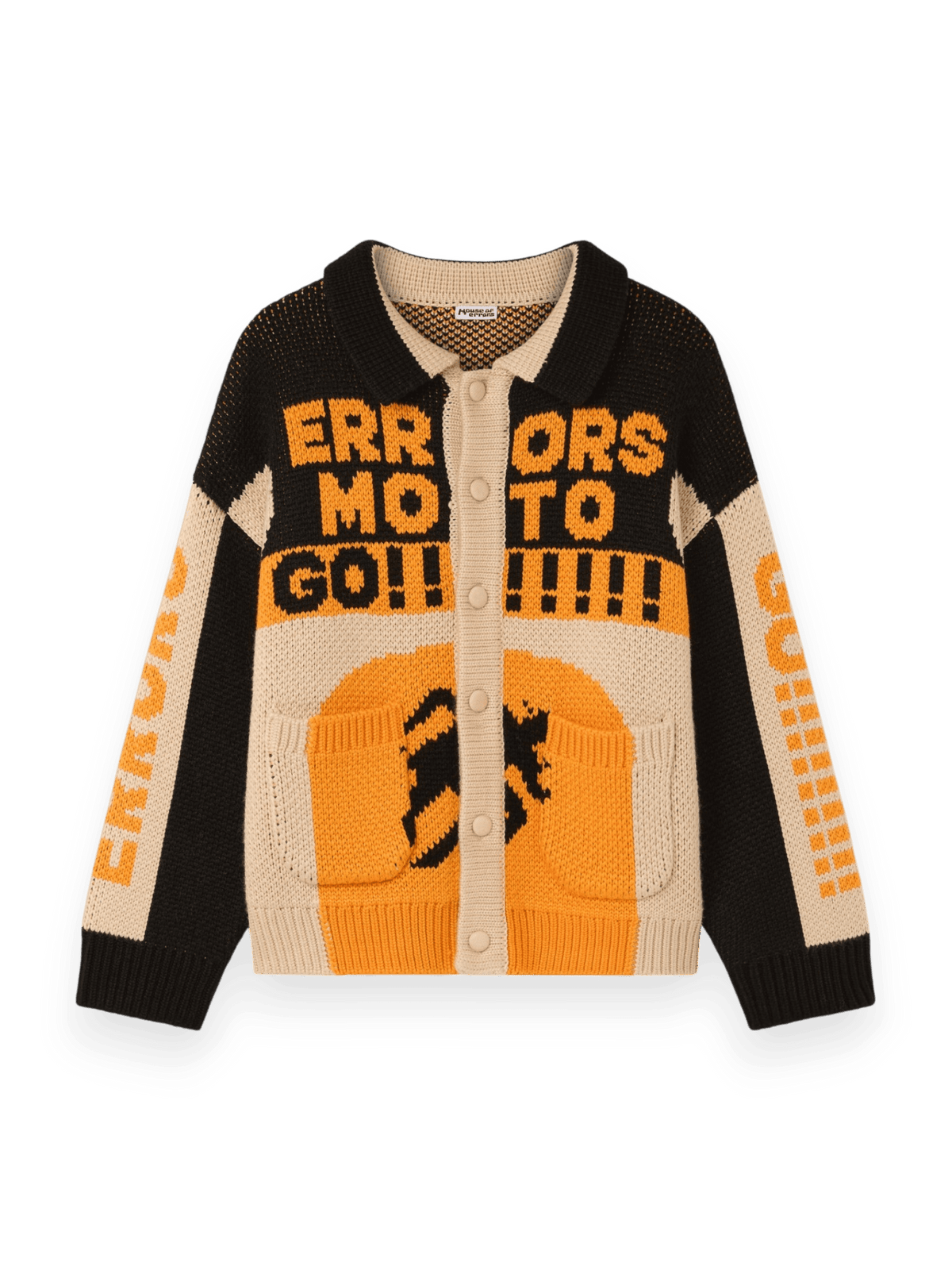 House Of Errors Thick Knit Moto Cardigan