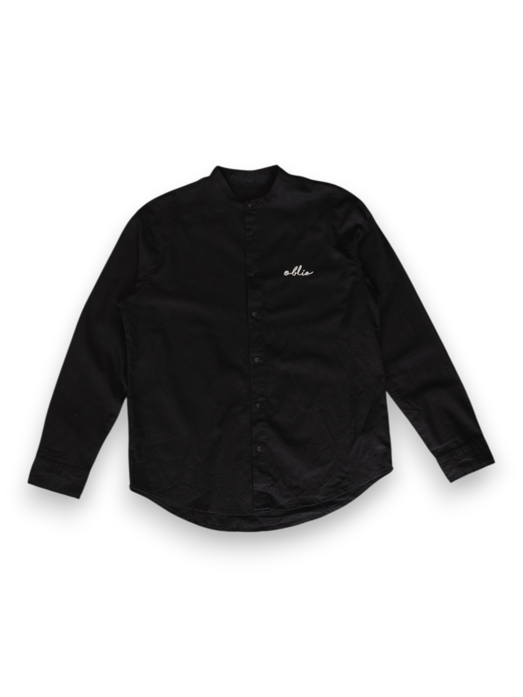 Estate al Forte long sleeve black linen Shirt