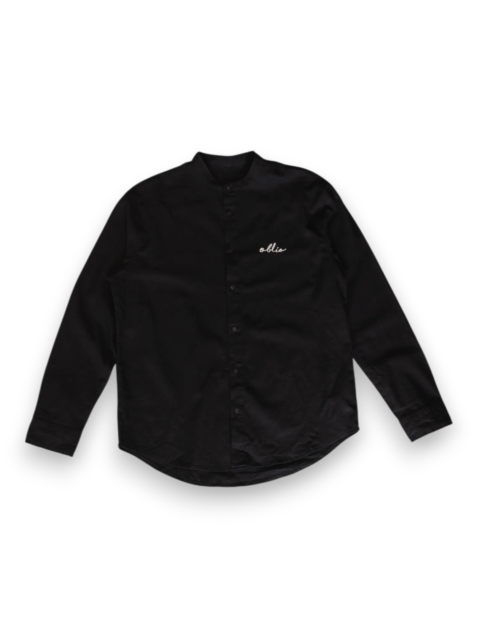 Estate al Forte long sleeve black linen Shirt