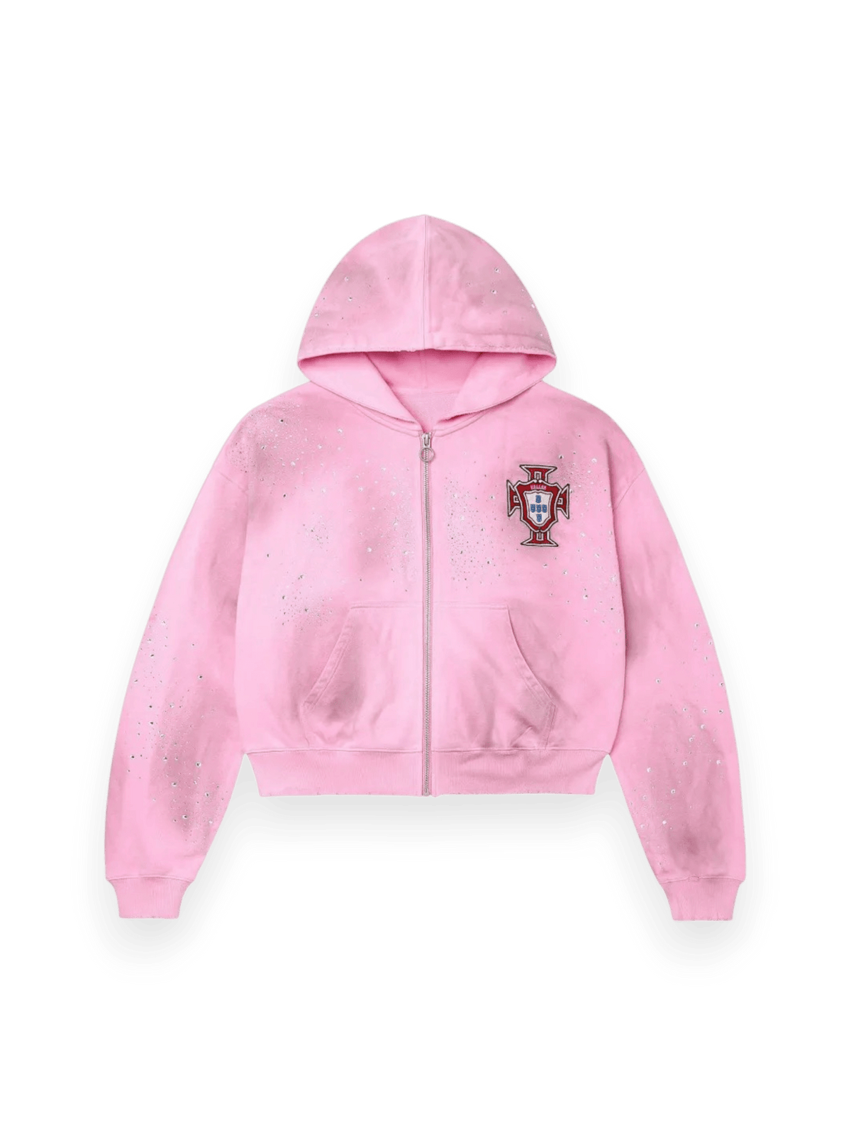 Vale Forever Pluto Clustered Zip Up Hoodie Pink