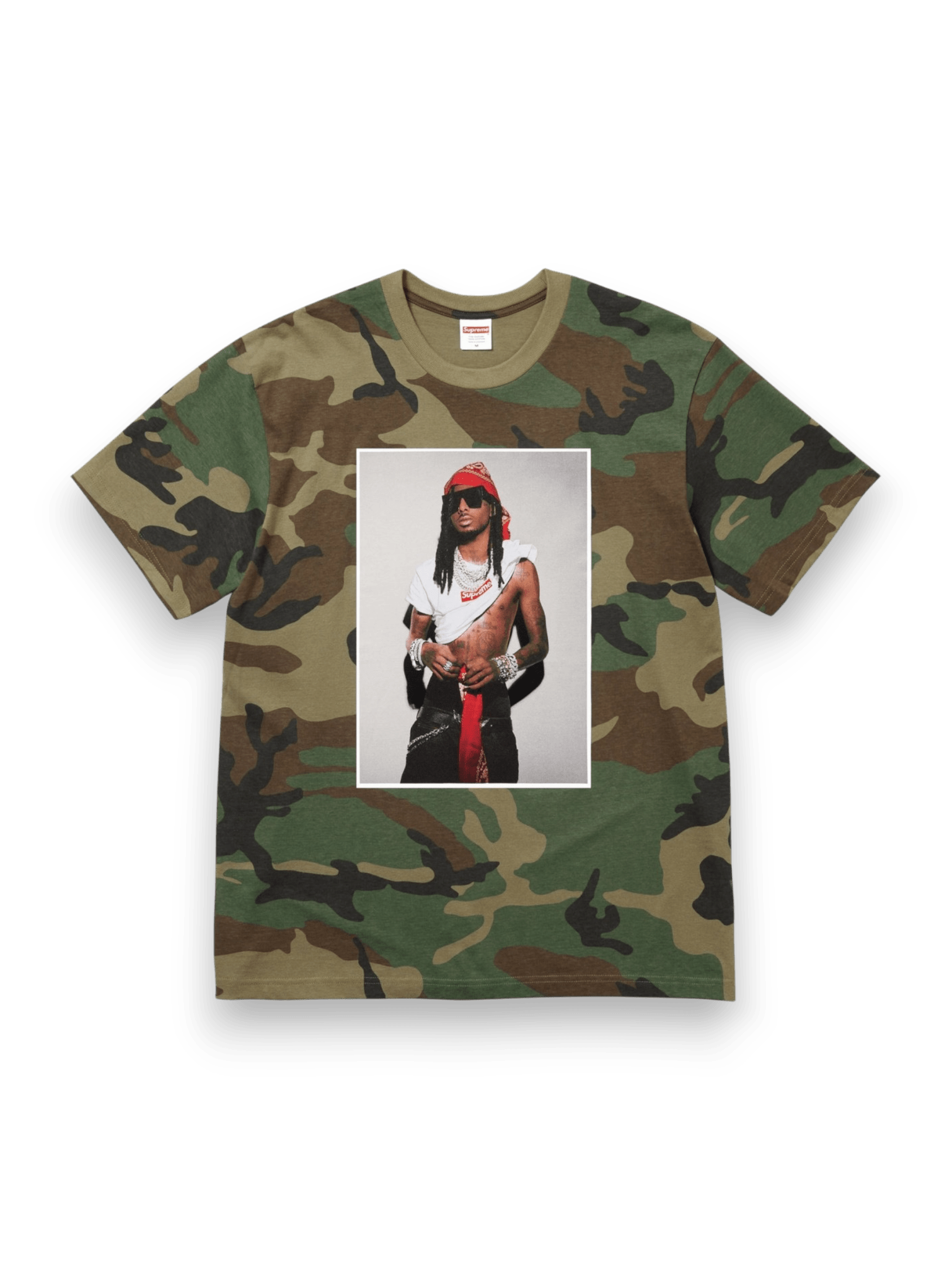 Supreme Playboi Carti Tee Woodland Camo