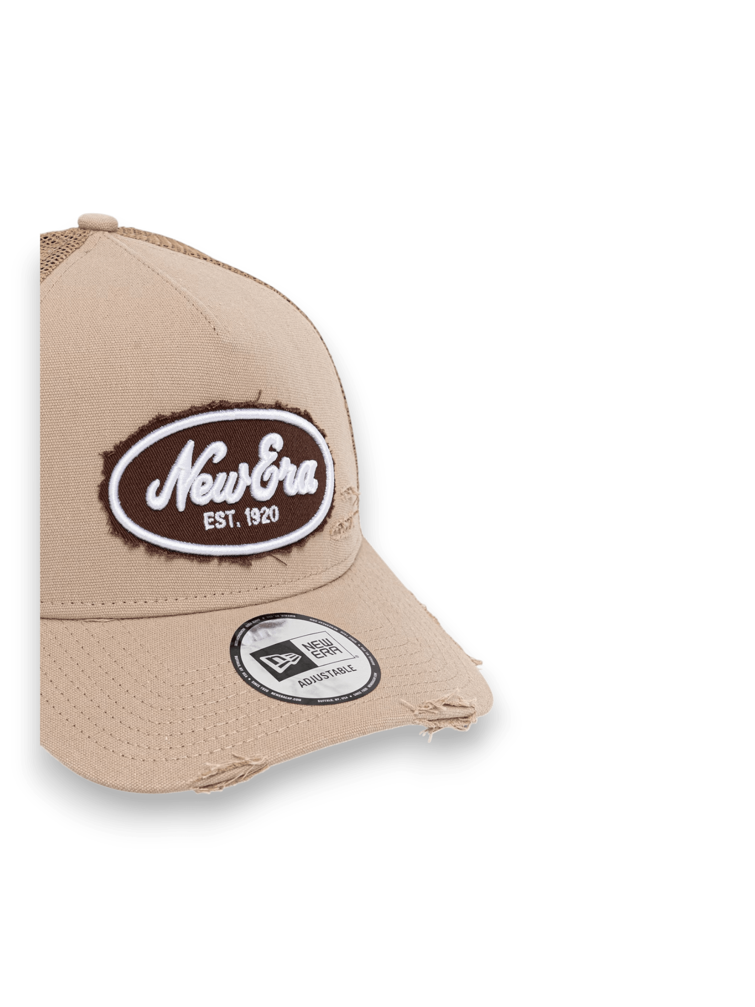 New Era 9Forty A-Frame Trucker Oval Canvas Distress