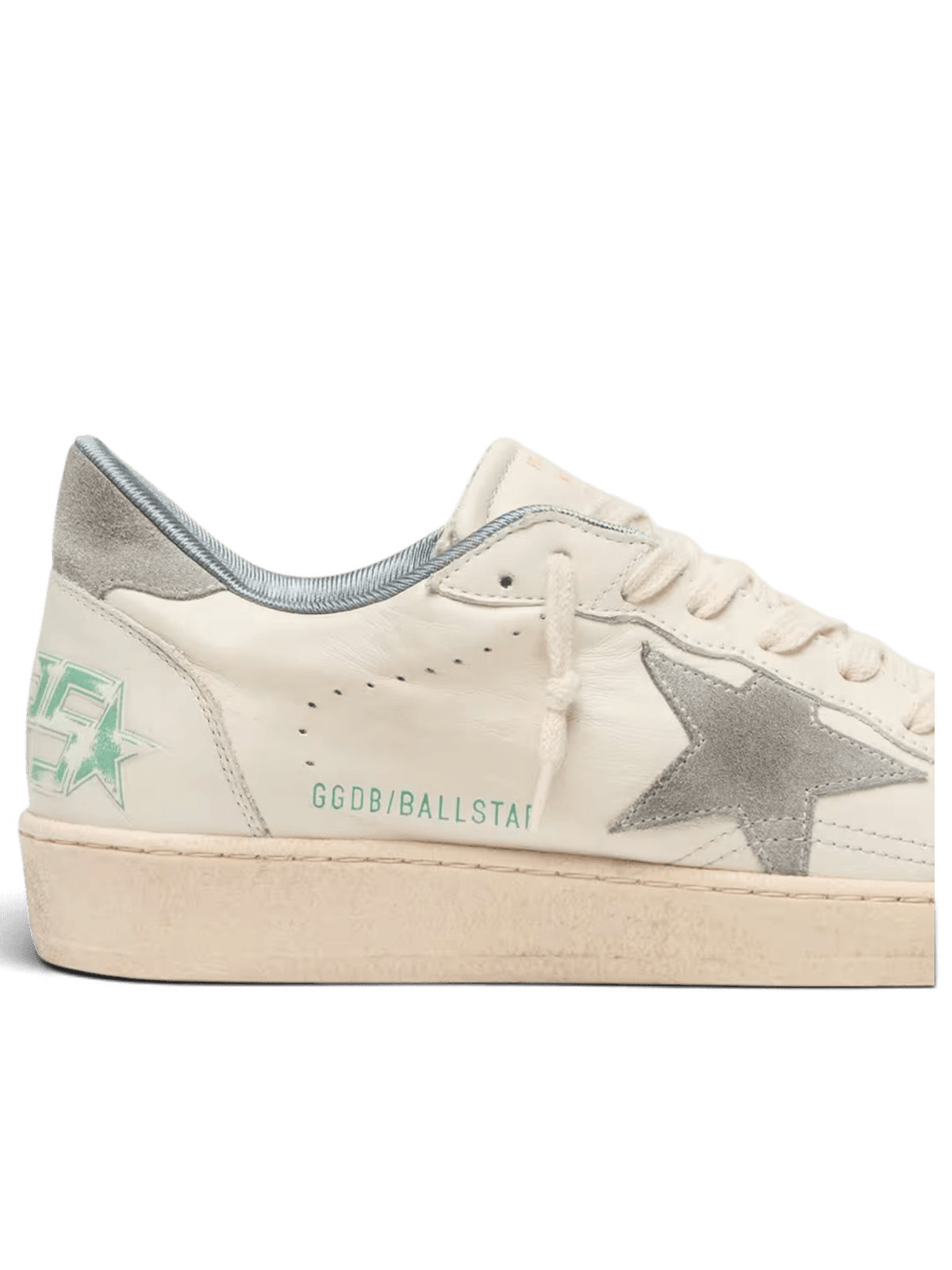 Golden Goose Ball Star in nappa leather with gray suede star and heel tab