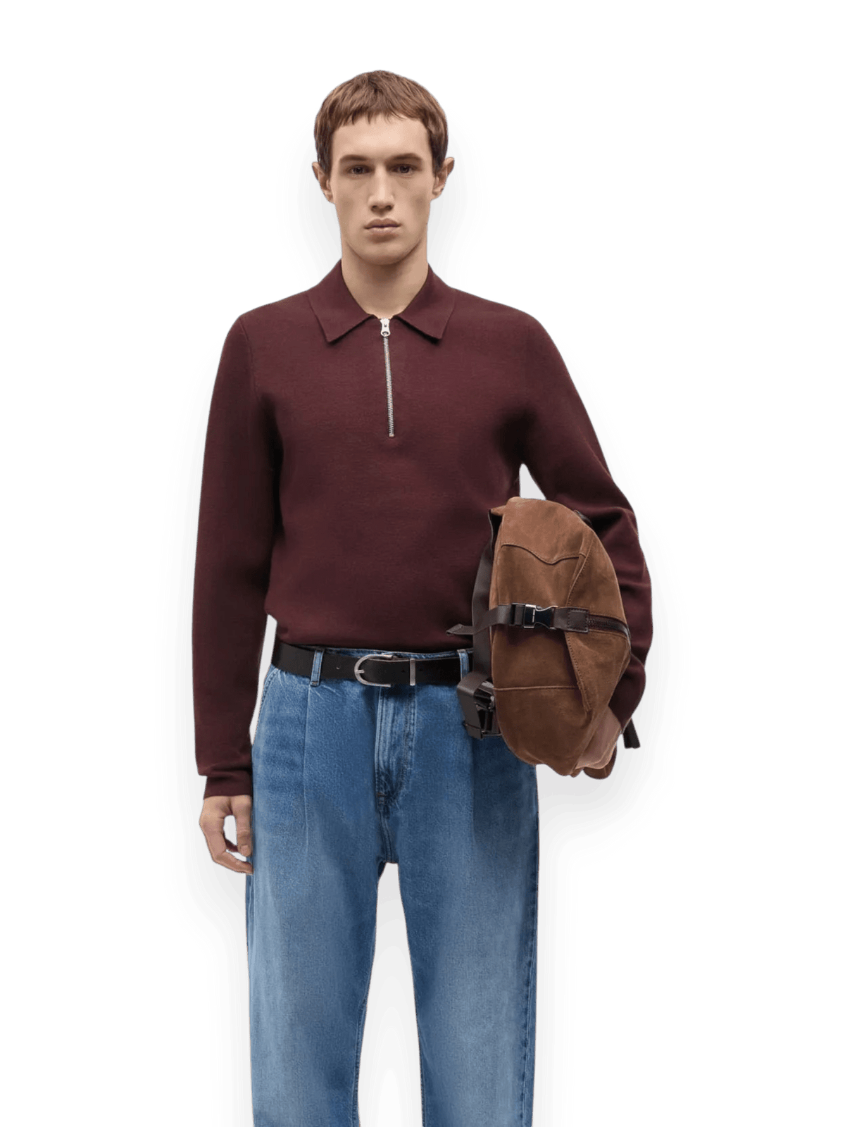 Samsoe Guna Half Zip Bitter Chocolate