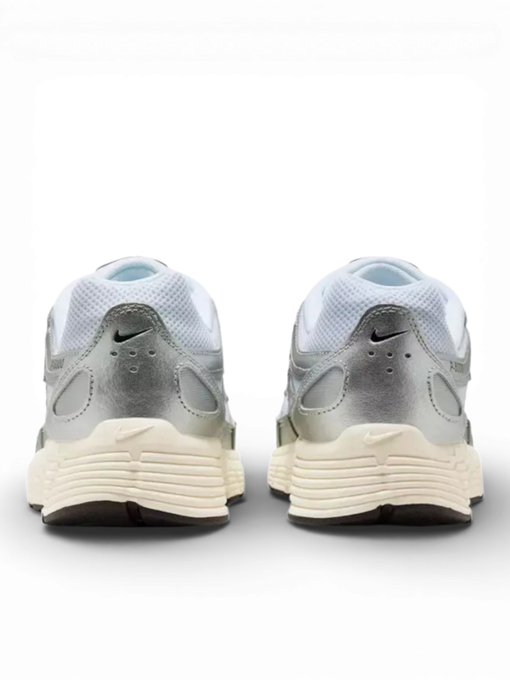 Nike P-6000 White Metallic Silver Flat Silver Black