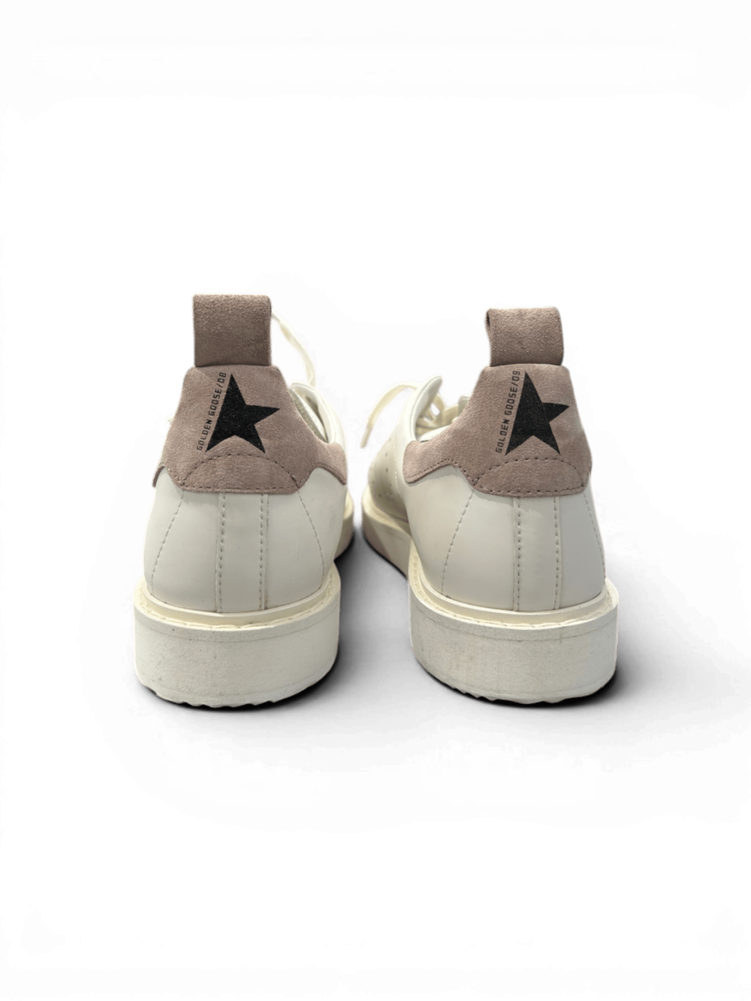 Golden Goose Starter White With Beige Heel