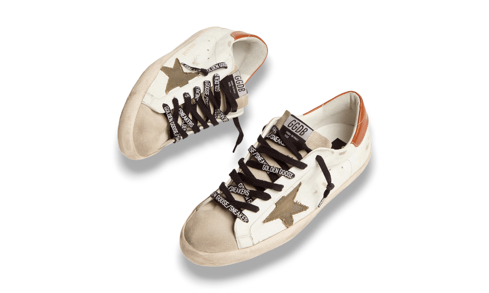 Golden Goose Super-Star White Olive Green Brown Heel
