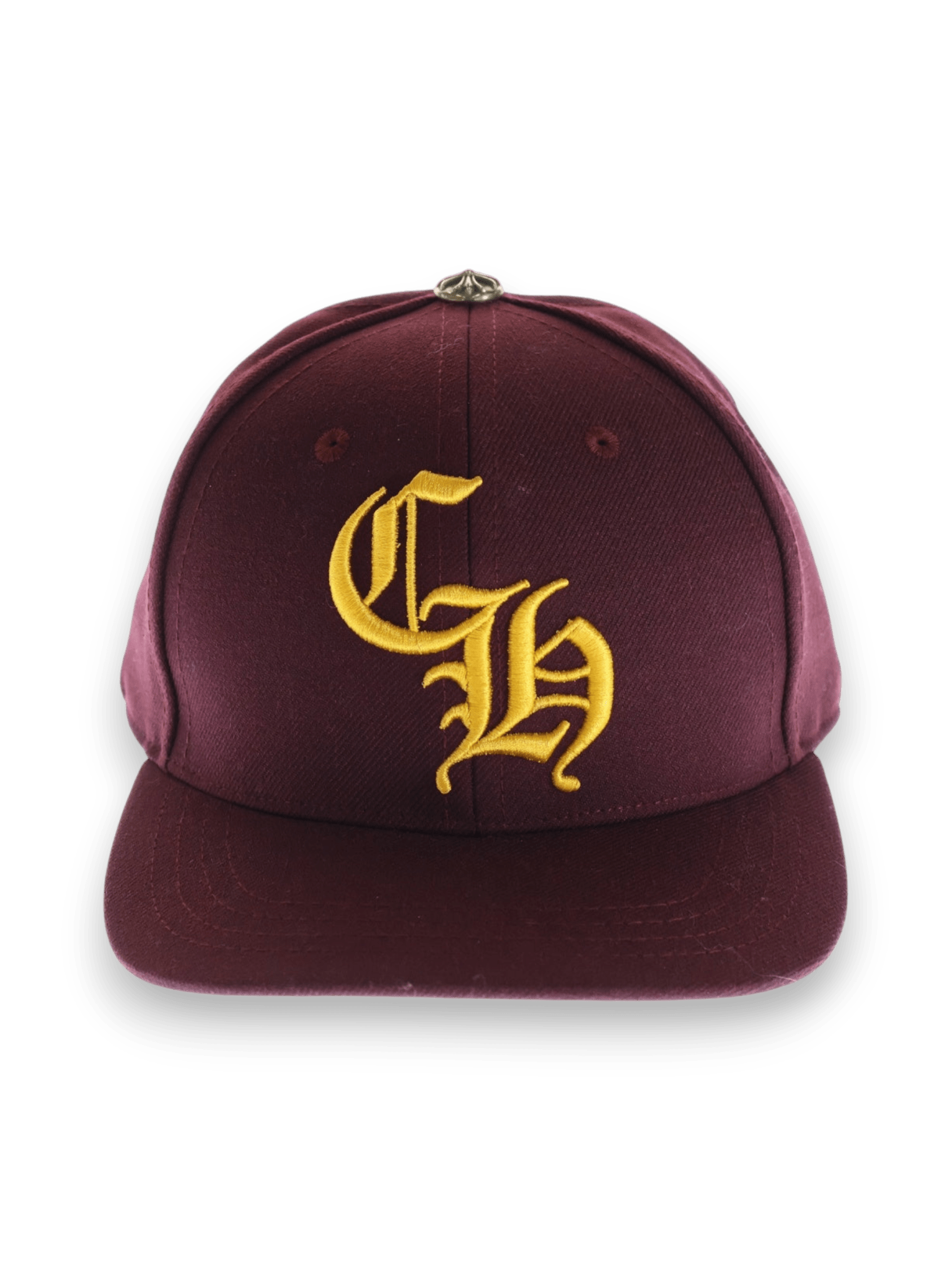 Chrome Hearts embroidered logo cap burgundy hat
