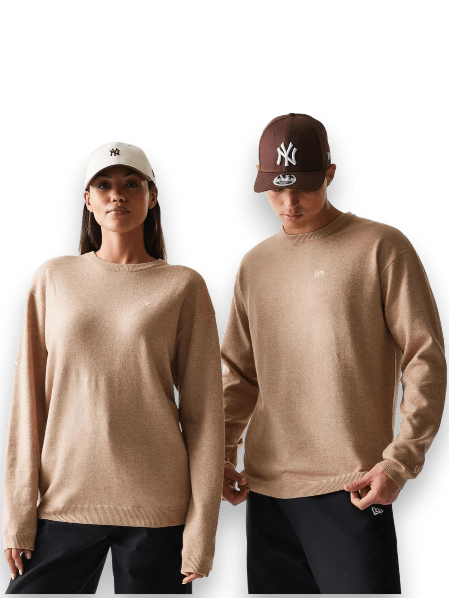 New Era Essential Flag Light Beige Knitted Sweater