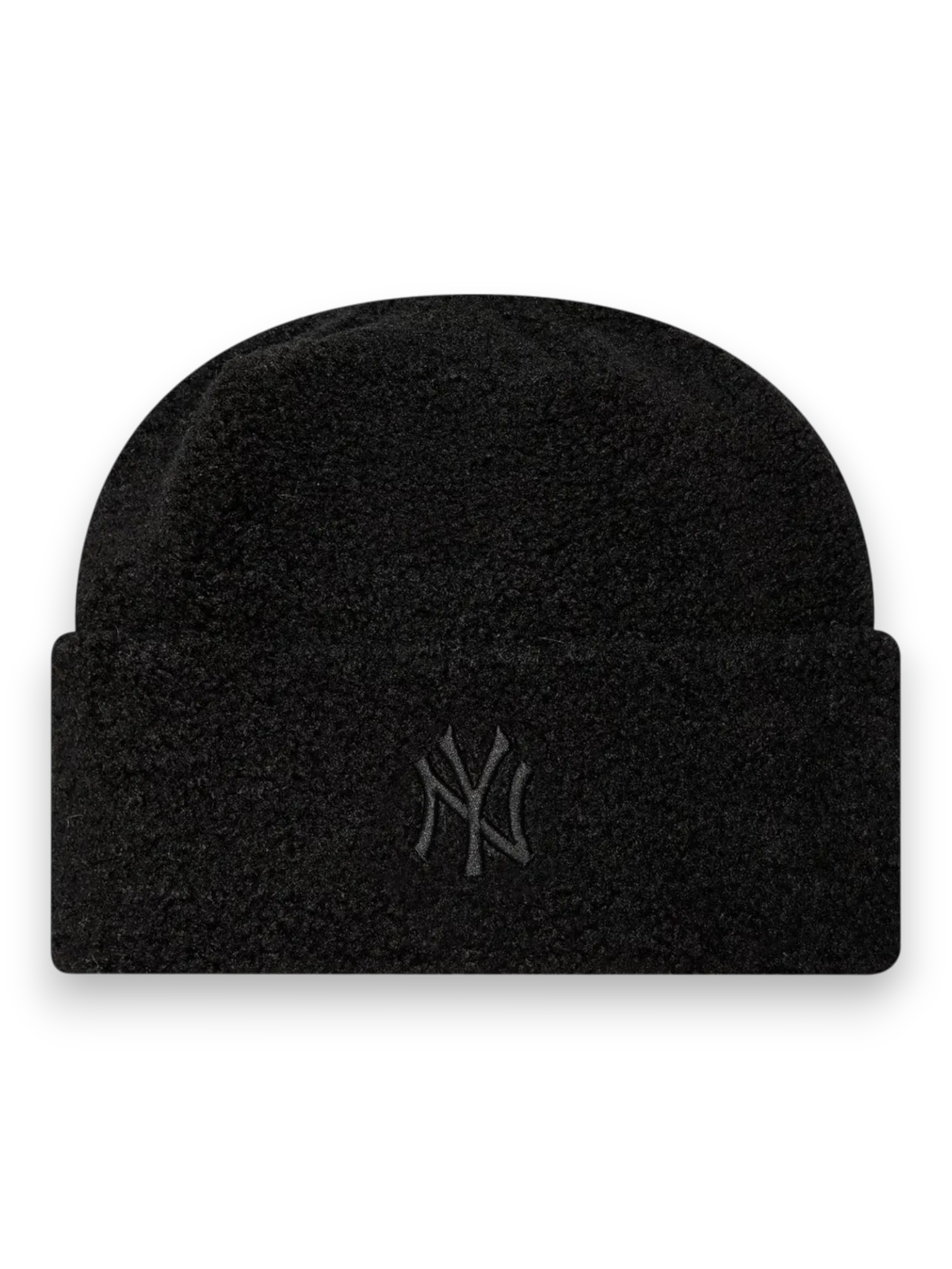 New Era New York Yankees Womens Borg Black Cuff Knit Beanie Hat