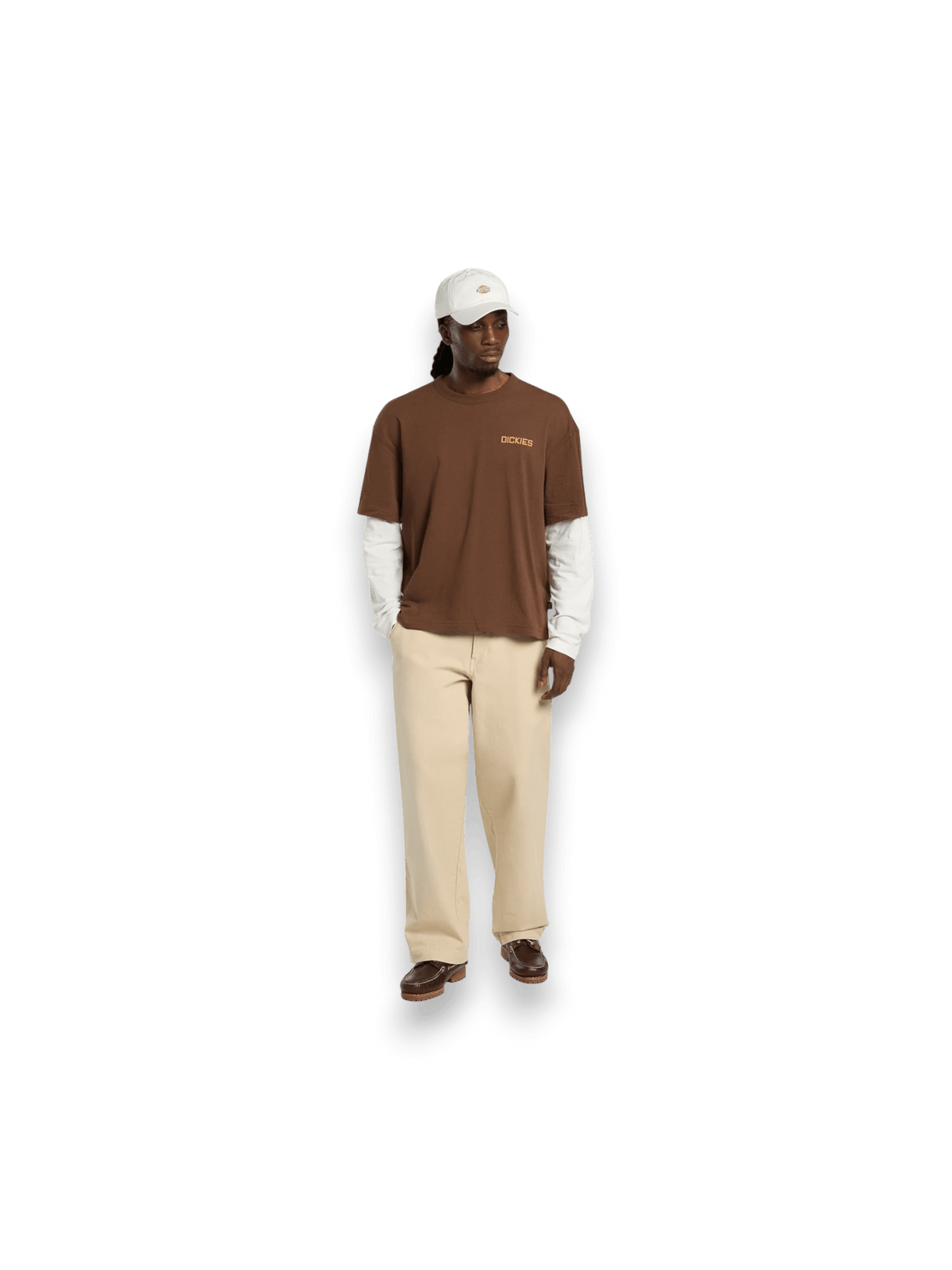 DICKIES Payson 2-in-1 lightweight t-shirt Brown