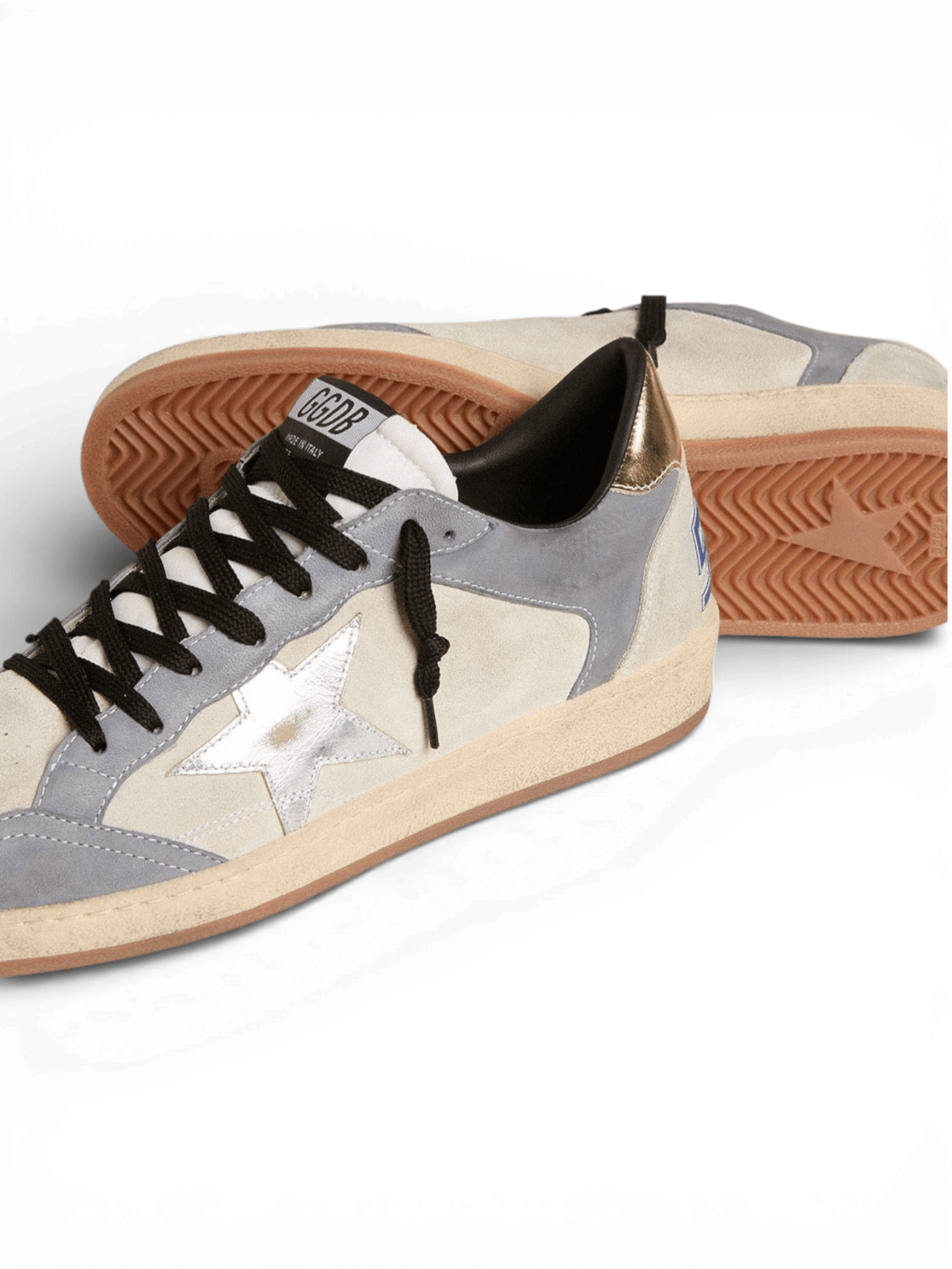 Golden Goose Ball-Star in Nabuk Laminated Star And Heel