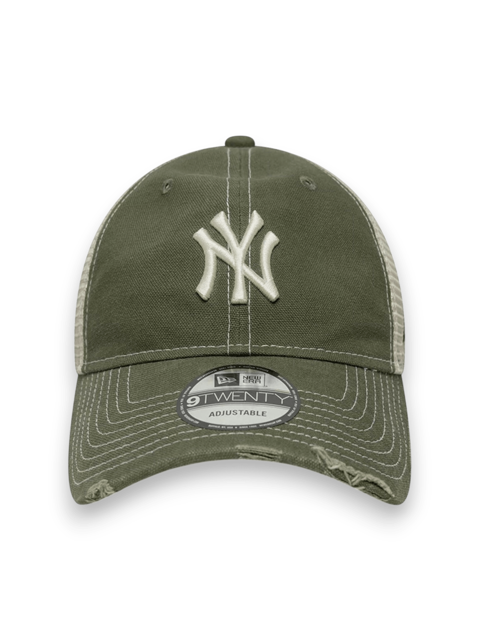 New Era Cap 9TWENTY Trucker New York Yankees MLB Cotton Canvas Green