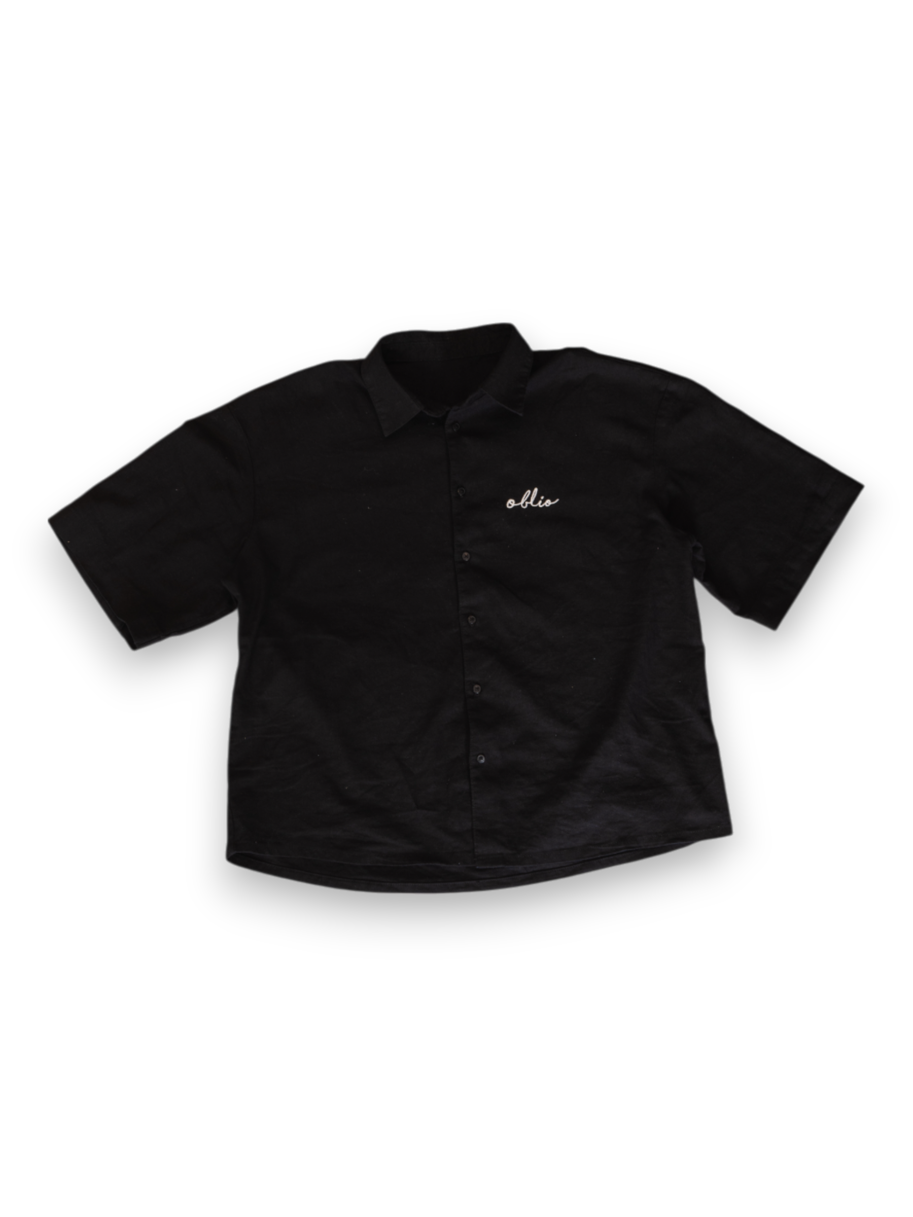 Estate al Forte Made for Sunlight Linen Black Shirt short sleeve