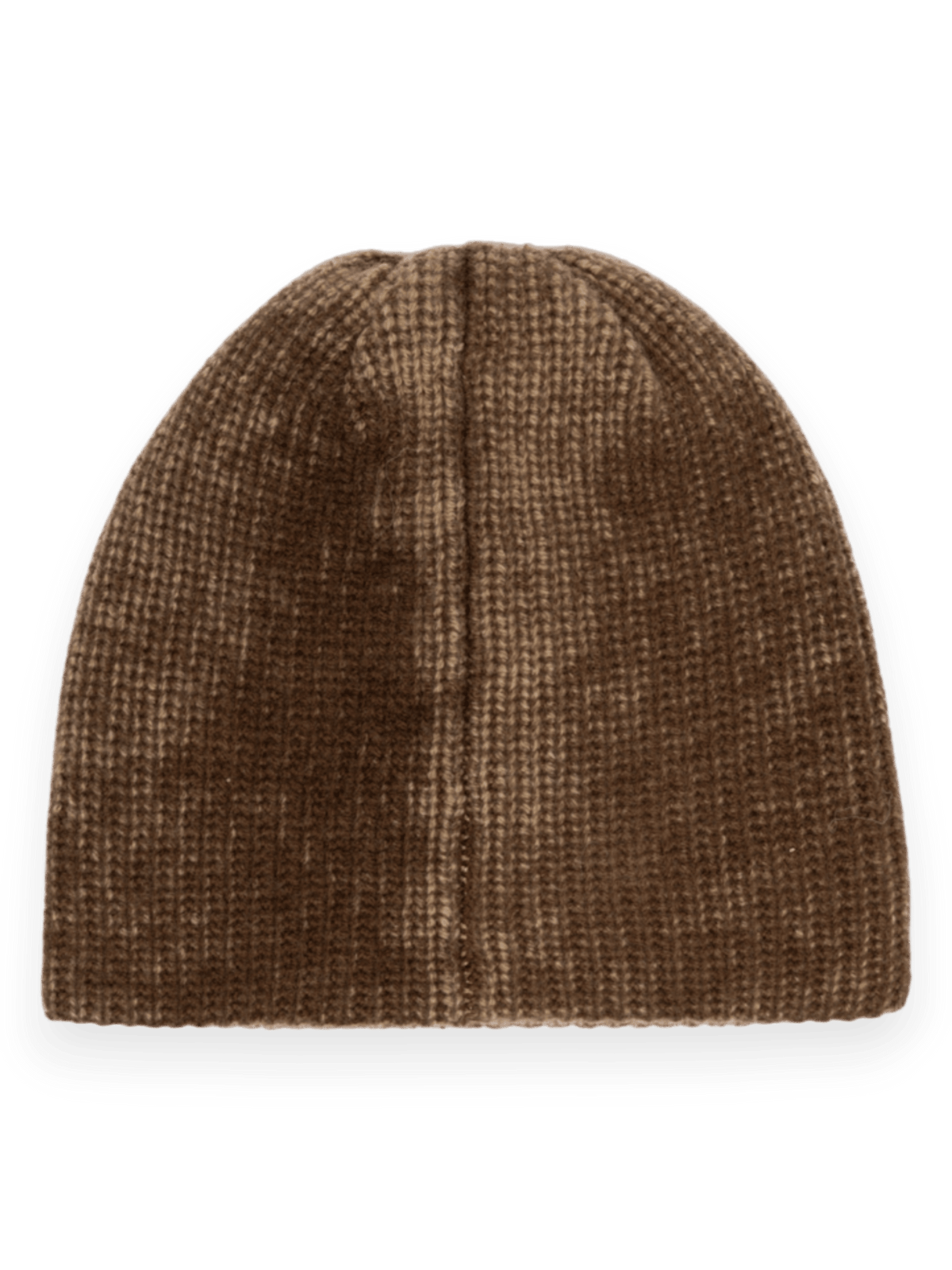 Amish Beanie Hat In Wool Taupe/Dark Brown
